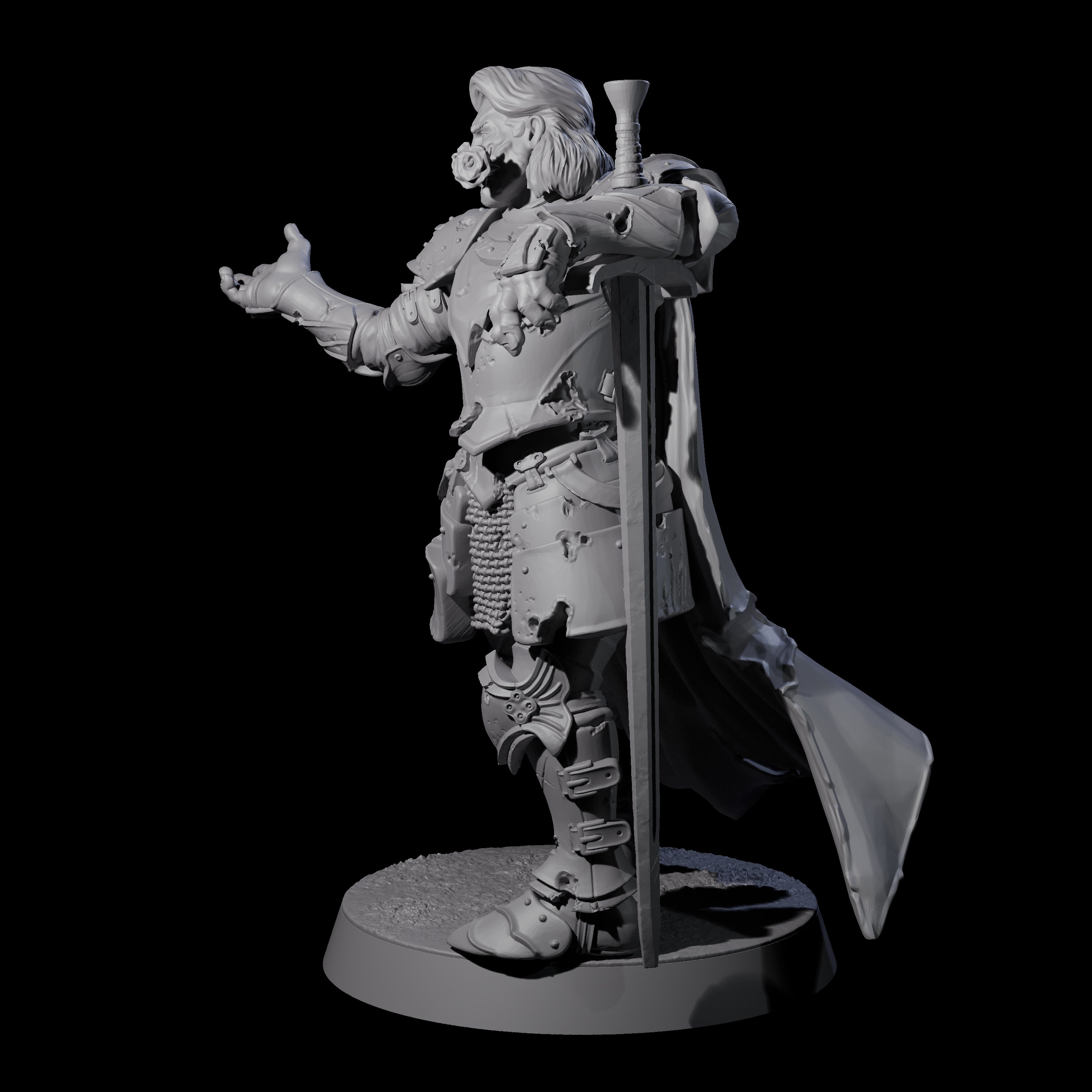 Rotting Prince B Miniature for Dungeons and Dragons, Pathfinder or other TTRPGs