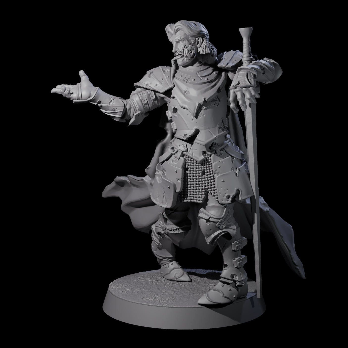 Rotting Prince B Miniature for Dungeons and Dragons, Pathfinder or other TTRPGs