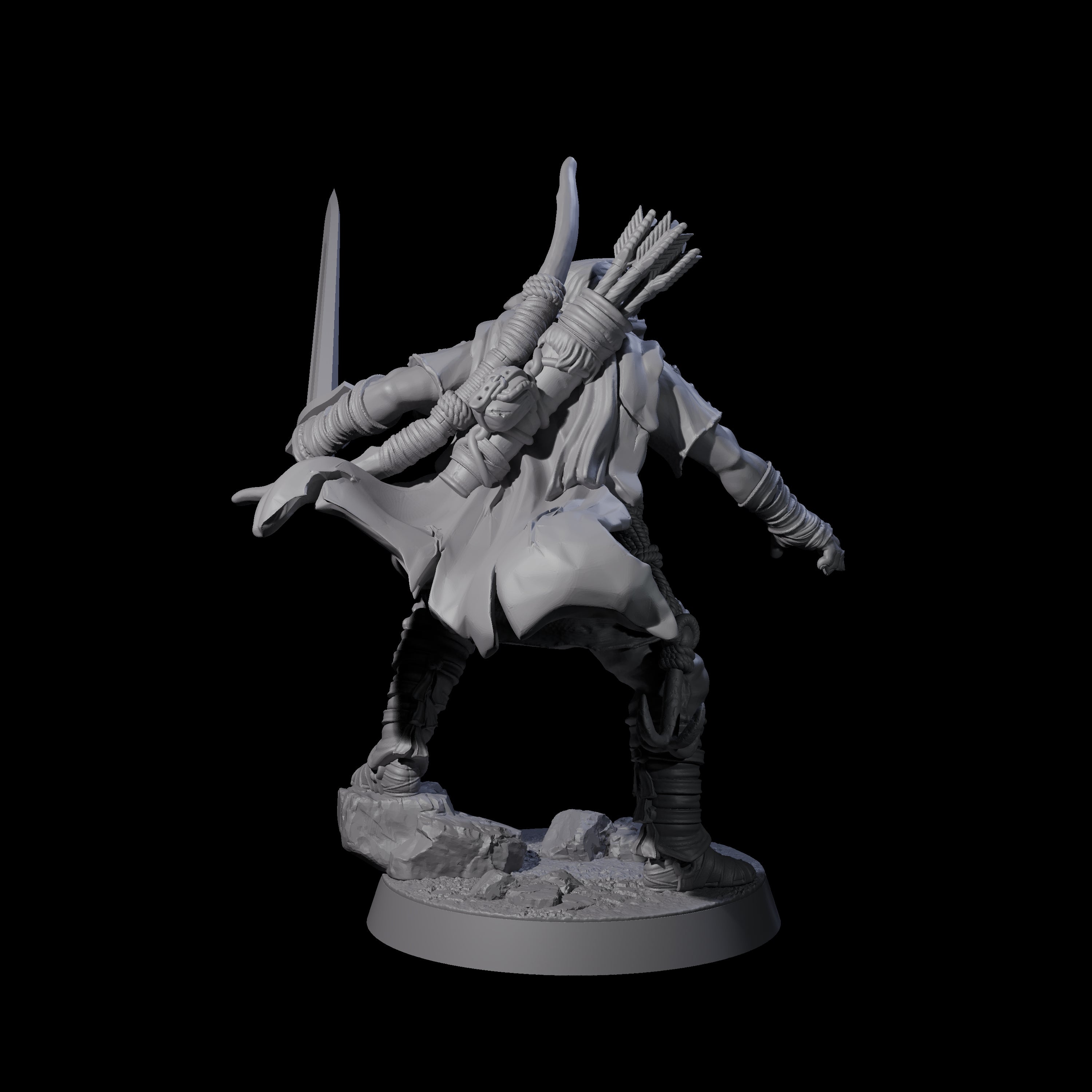 Rough Road Bandit A Miniature for Dungeons and Dragons, Pathfinder or other TTRPGs