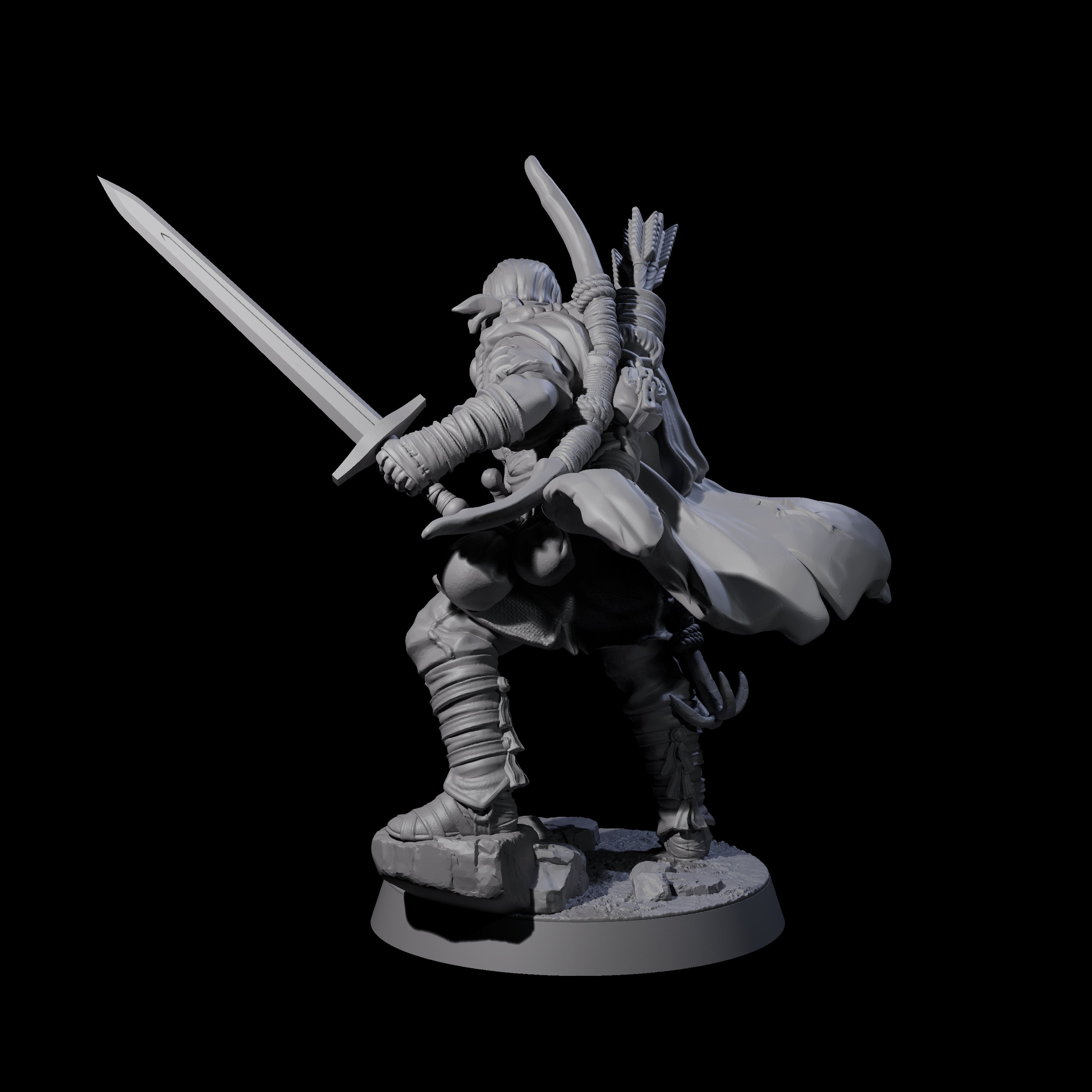 Rough Road Bandit A Miniature for Dungeons and Dragons, Pathfinder or other TTRPGs