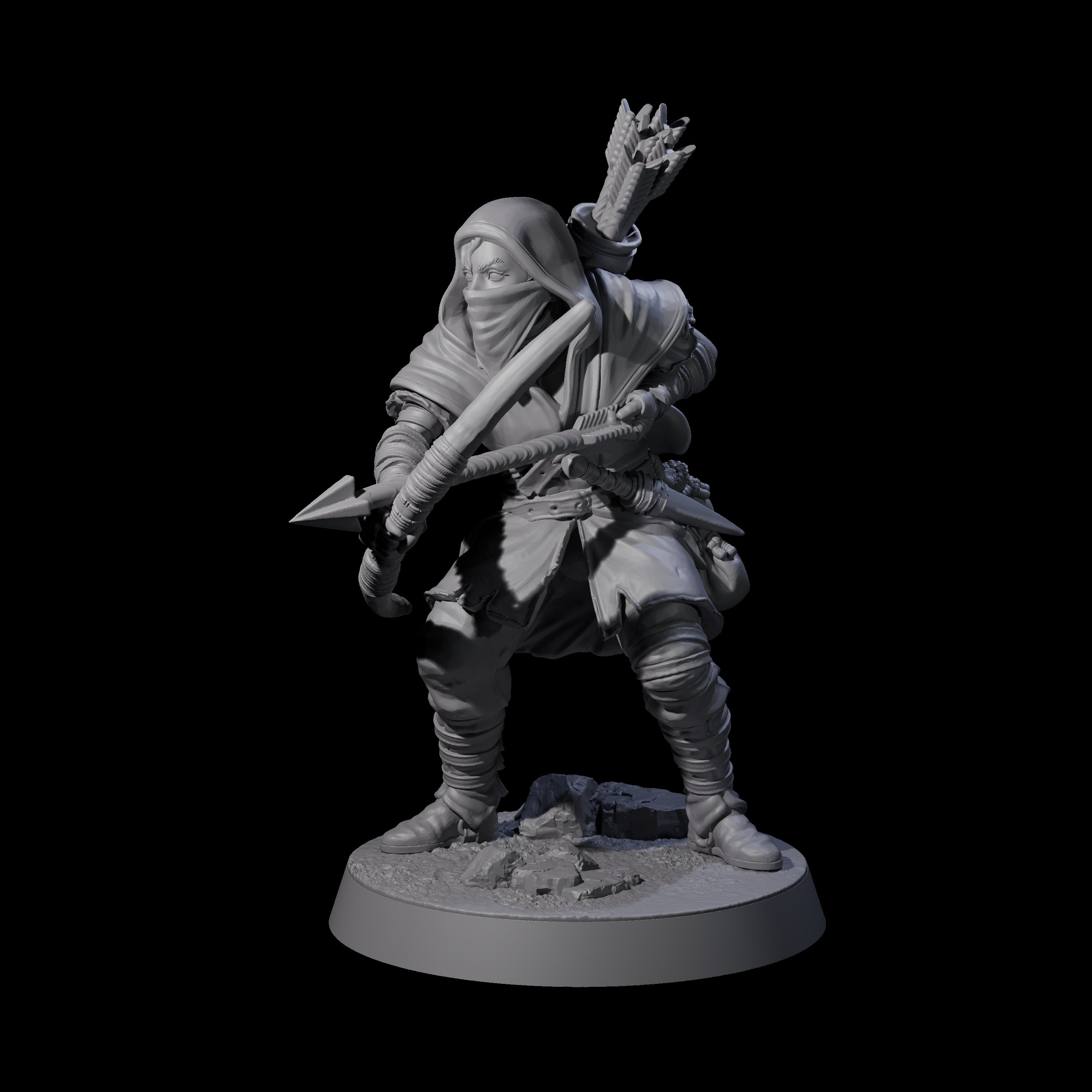 Rough Road Bandit C Miniature for Dungeons and Dragons, Pathfinder or other TTRPGs