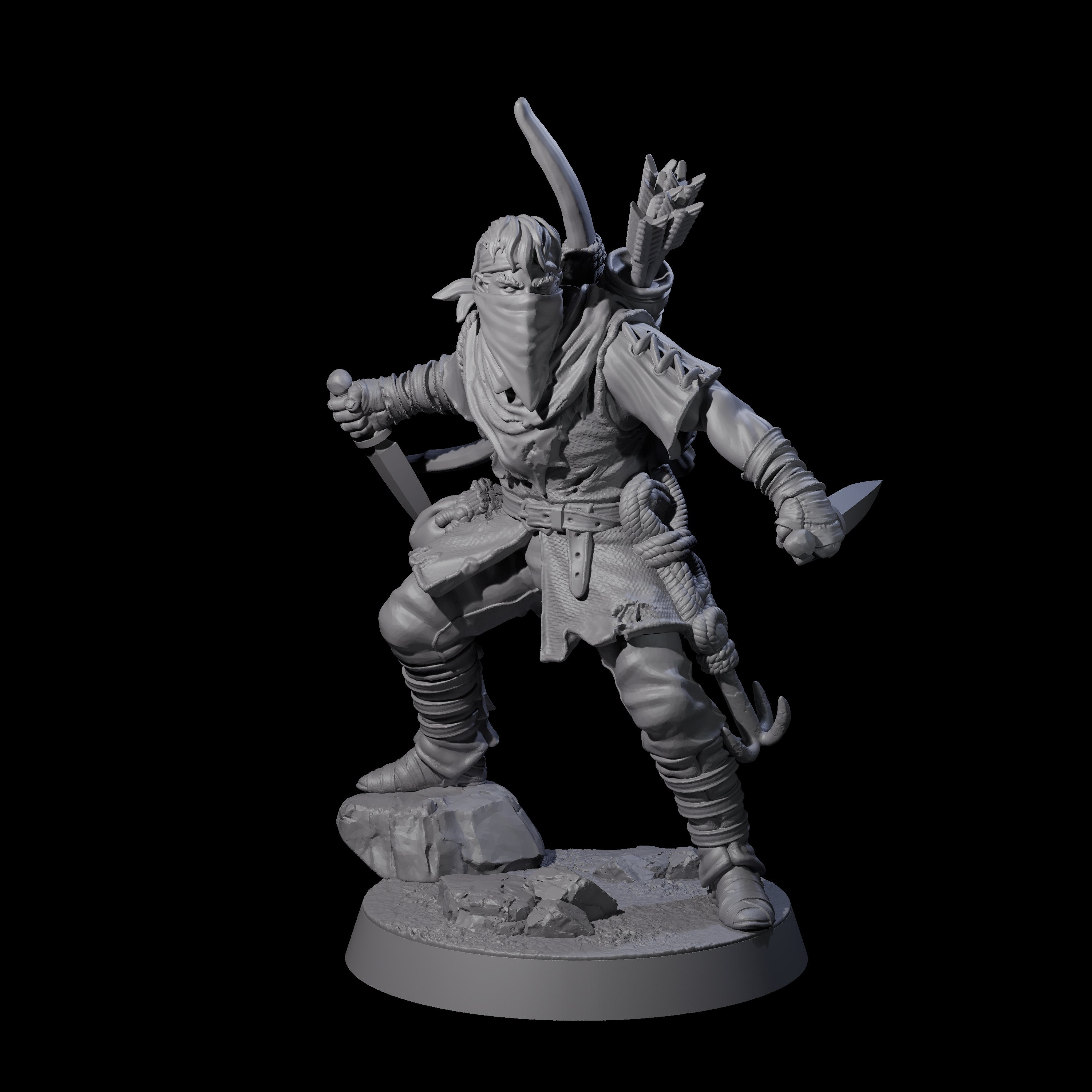 Rough Road Bandit D Miniature for Dungeons and Dragons, Pathfinder or other TTRPGs
