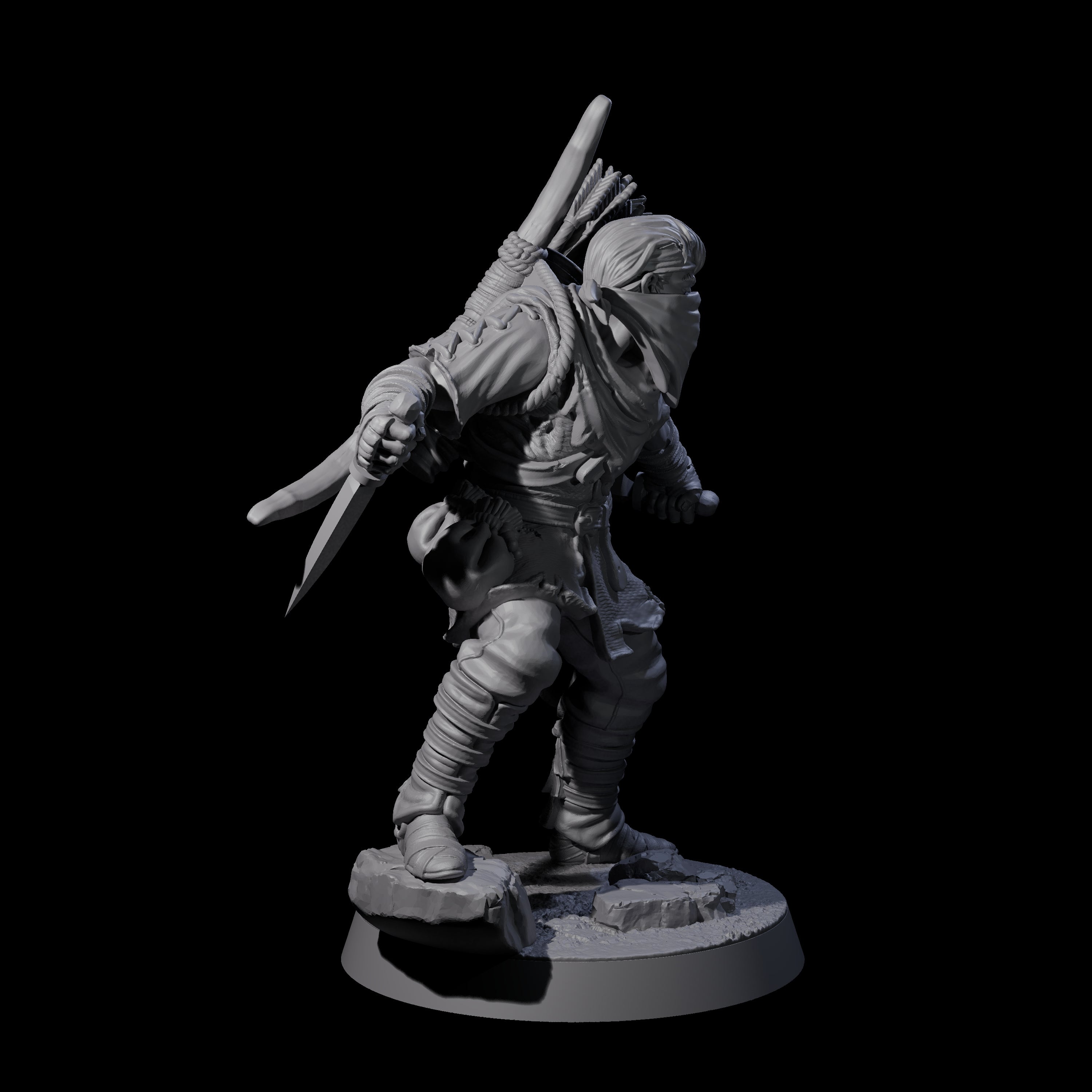 Rough Road Bandit D Miniature for Dungeons and Dragons, Pathfinder or other TTRPGs
