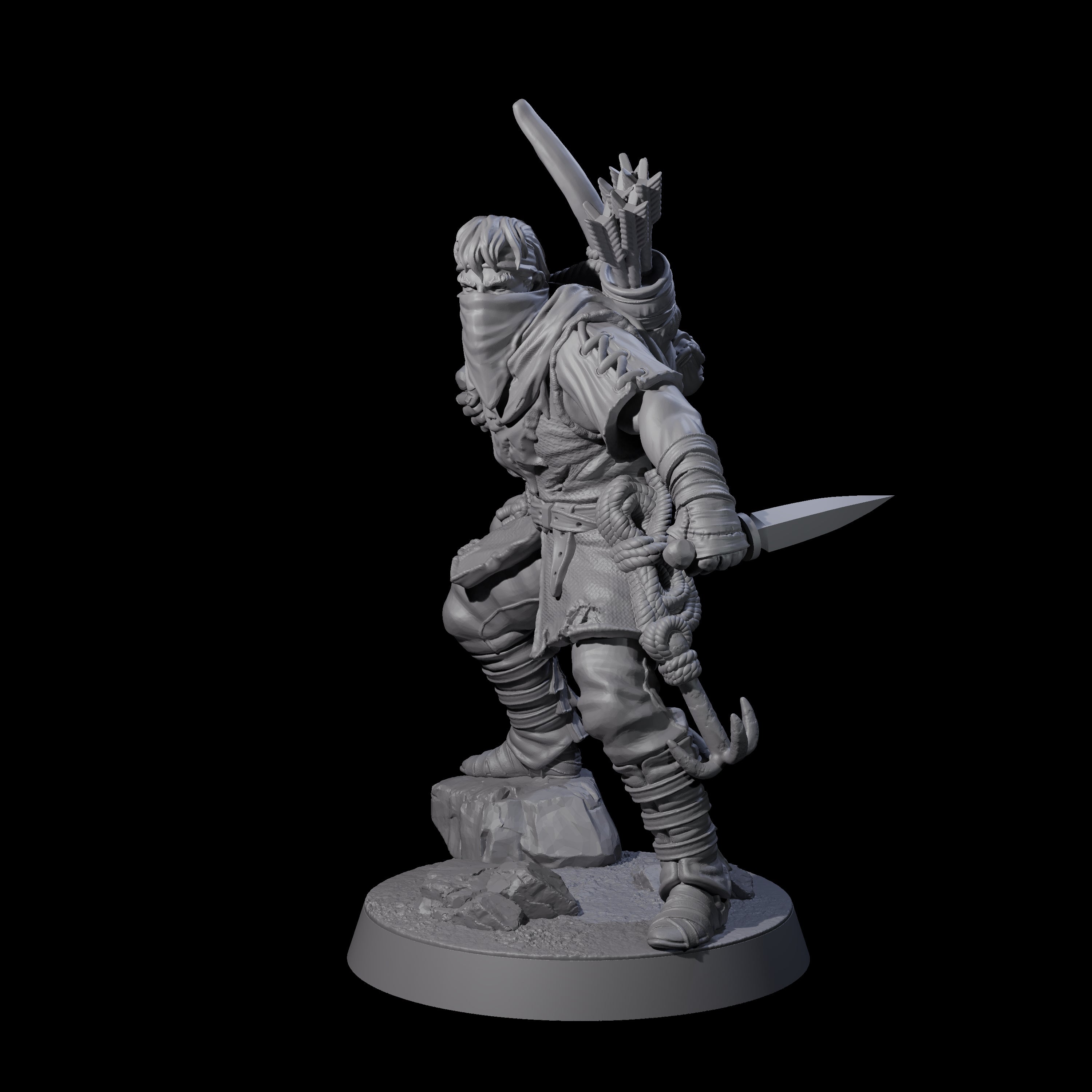 Rough Road Bandit D Miniature for Dungeons and Dragons, Pathfinder or other TTRPGs