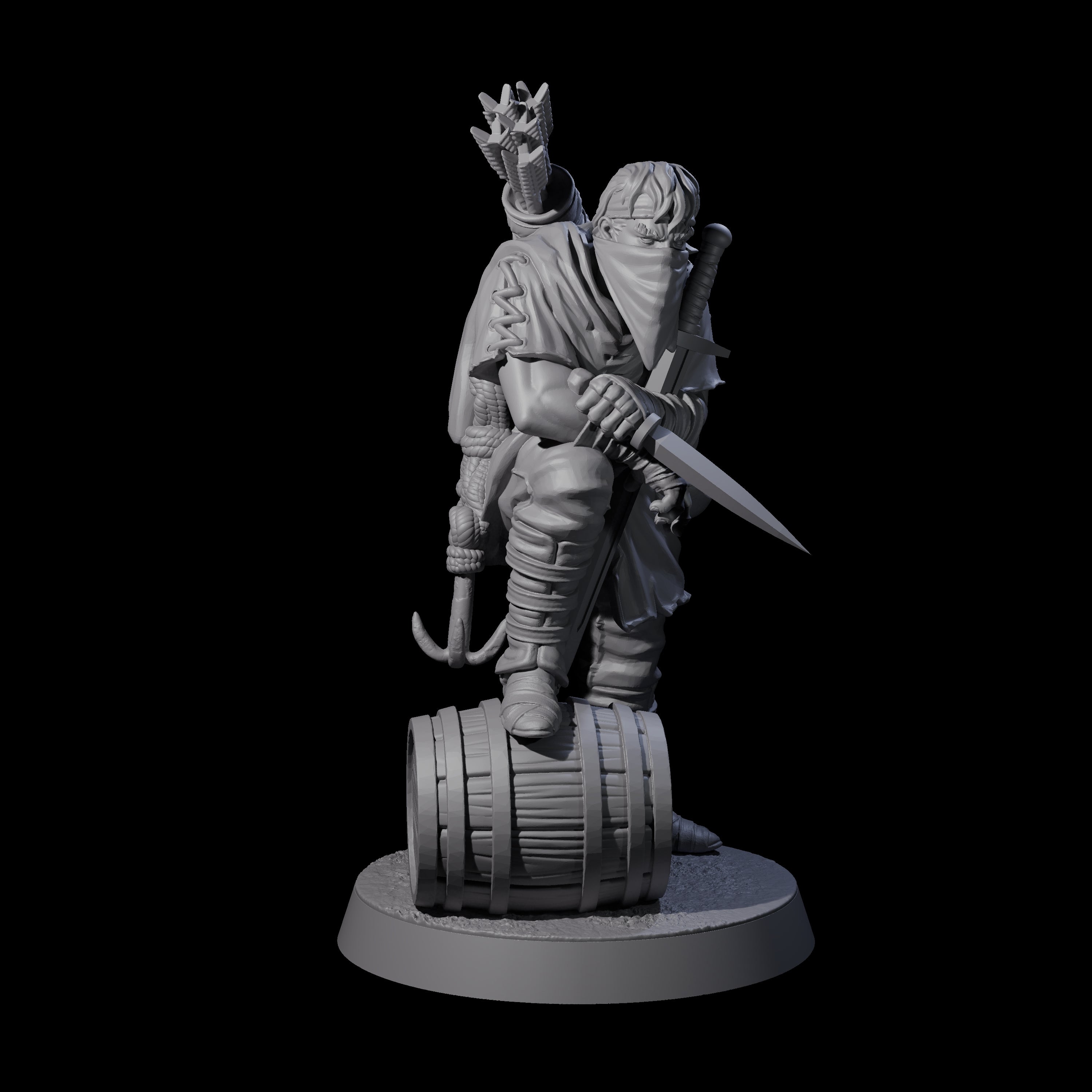Rough Road Bandit E Miniature for Dungeons and Dragons, Pathfinder or other TTRPGs