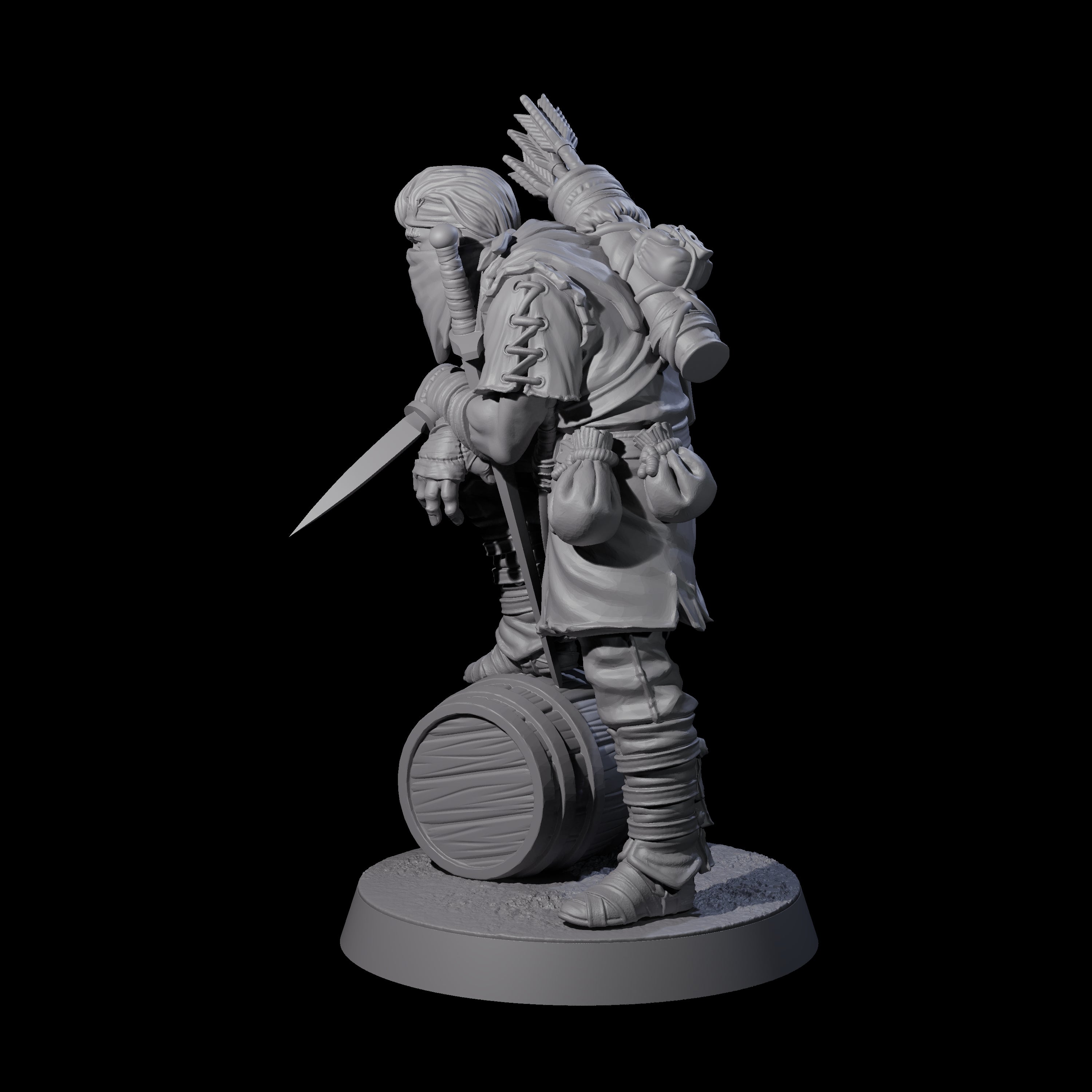 Rough Road Bandit E Miniature for Dungeons and Dragons, Pathfinder or other TTRPGs