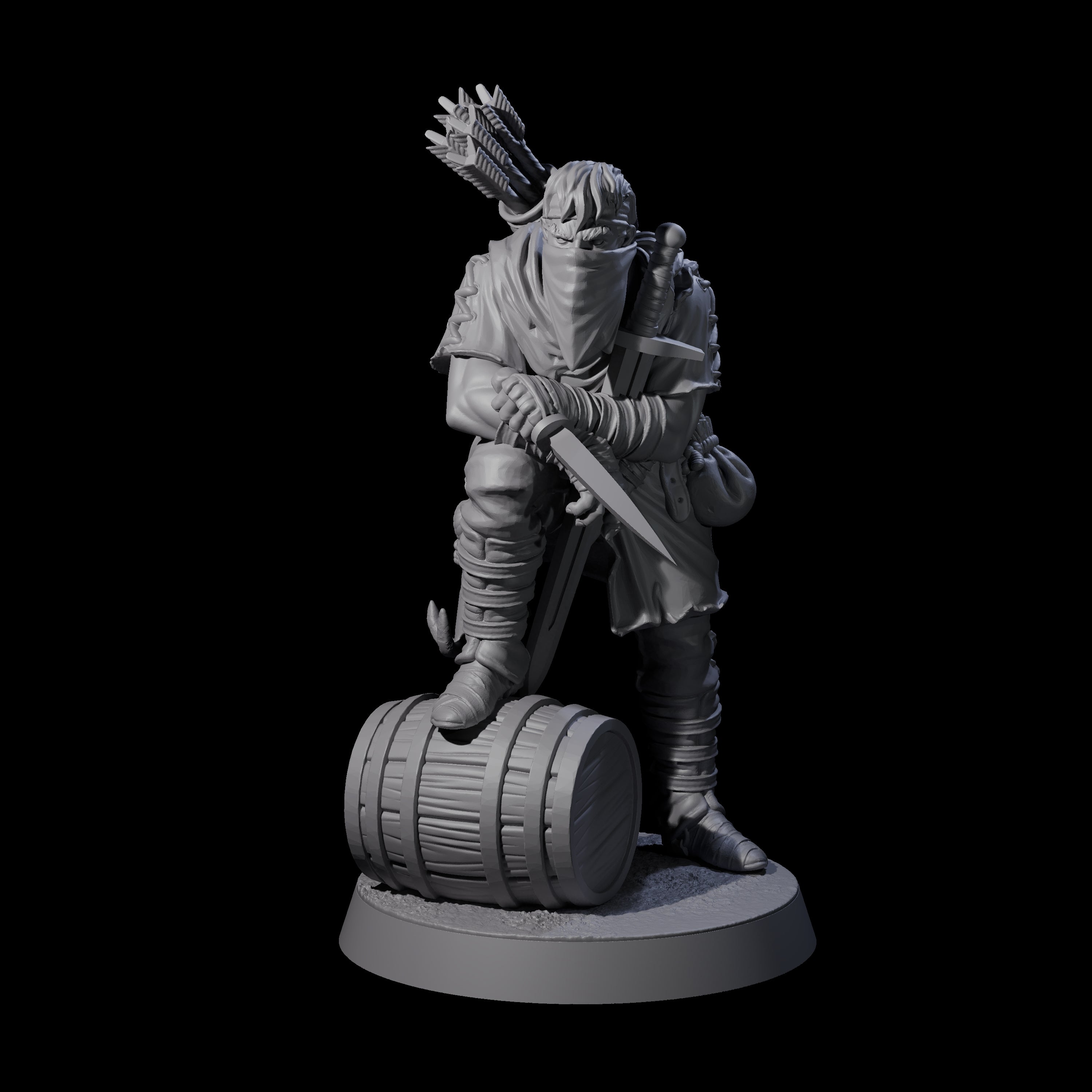 Rough Road Bandit E Miniature for Dungeons and Dragons, Pathfinder or other TTRPGs