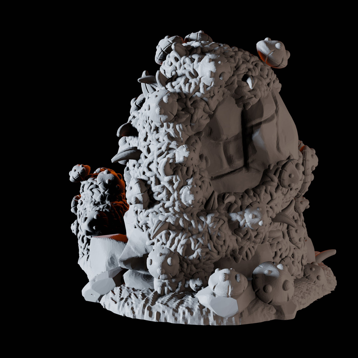 Rounded Rock Mushroom Miniature for Dungeons and Dragons, Pathfinder or other TTRPGs