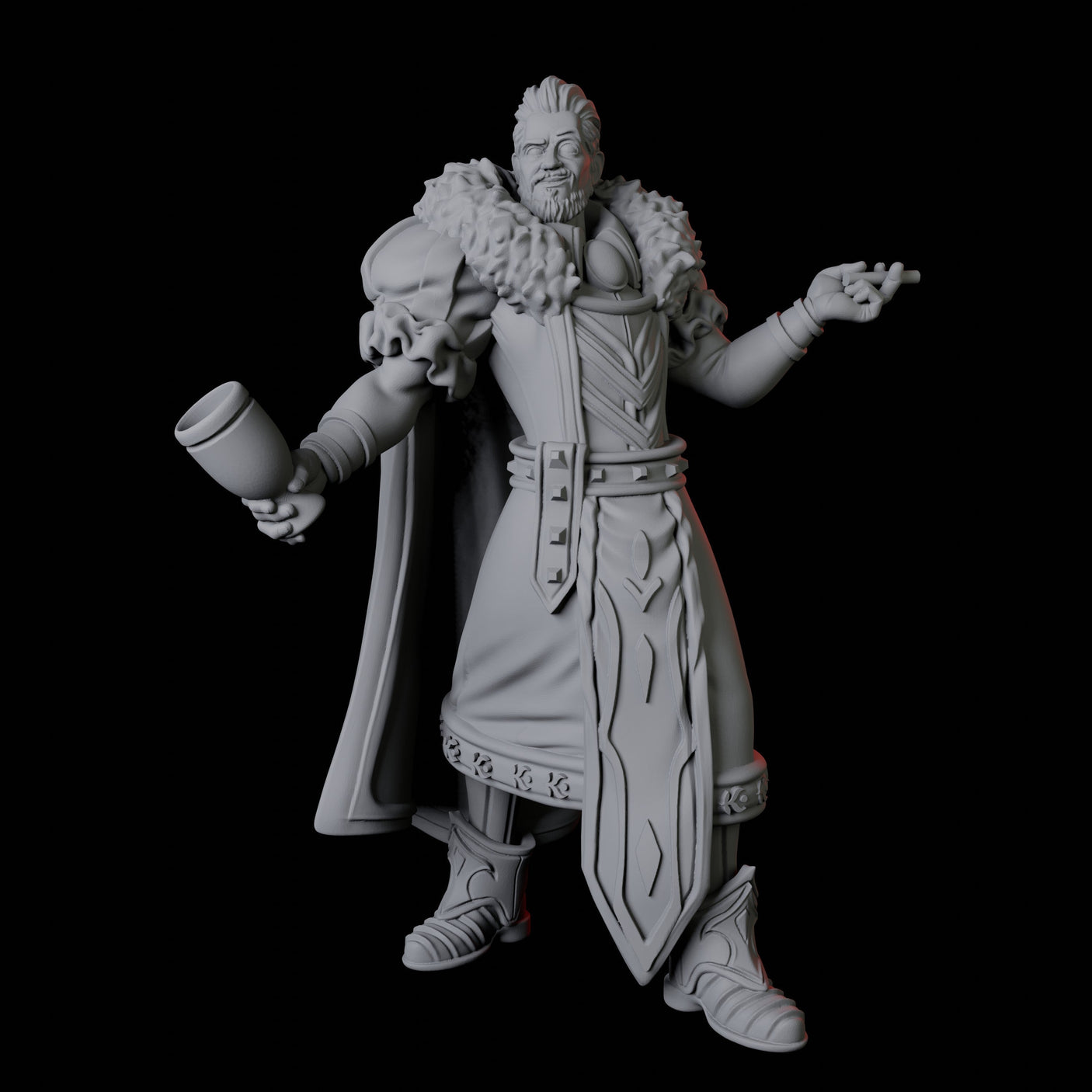 Royal Court Nobles Miniature for Dungeons and Dragons, Pathfinder or other TTRPGs