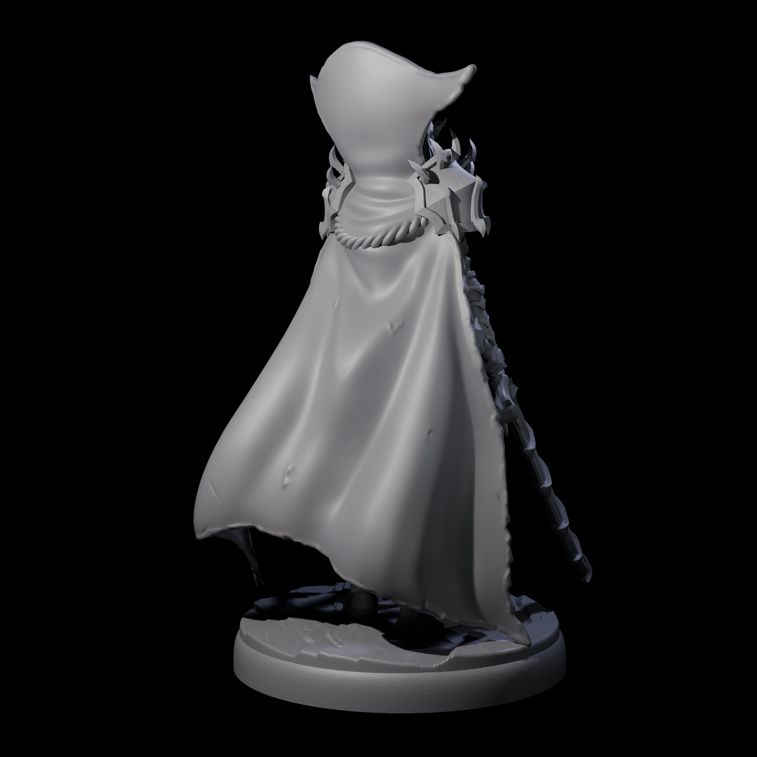 Royal Dark Elf Knight A Miniature for Dungeons and Dragons, Pathfinder or other TTRPGs