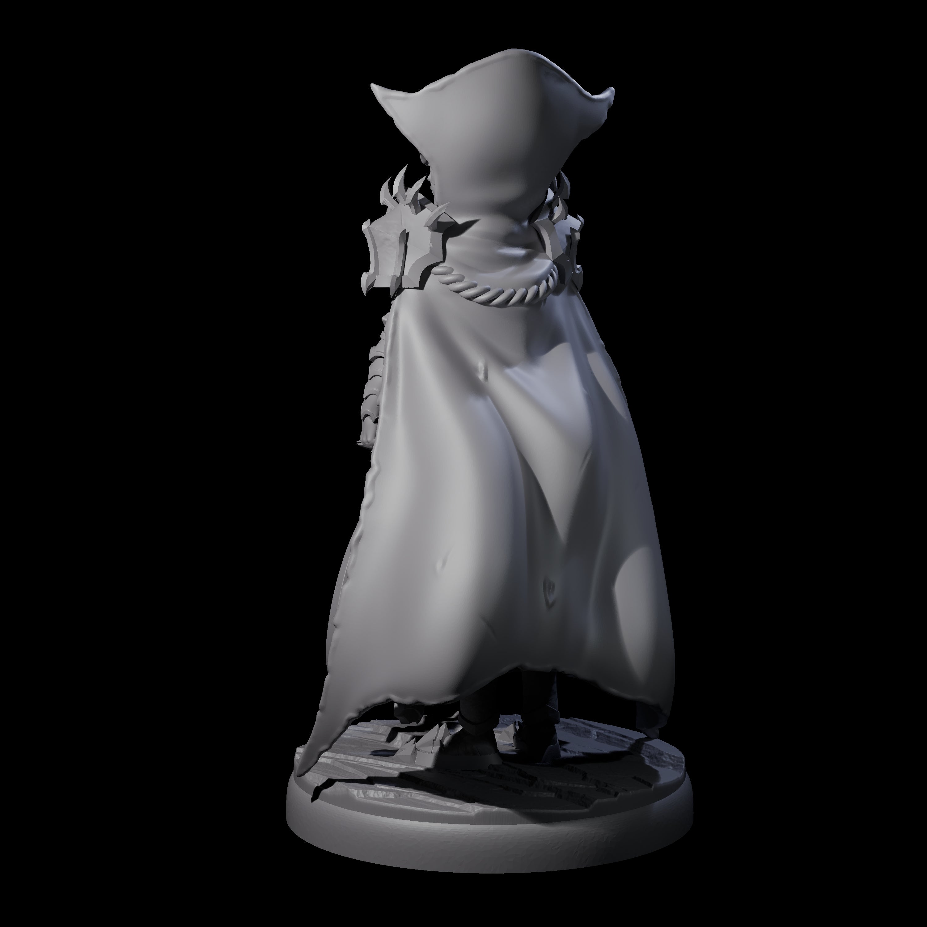 Royal Dark Elf Knight A Miniature for Dungeons and Dragons, Pathfinder or other TTRPGs