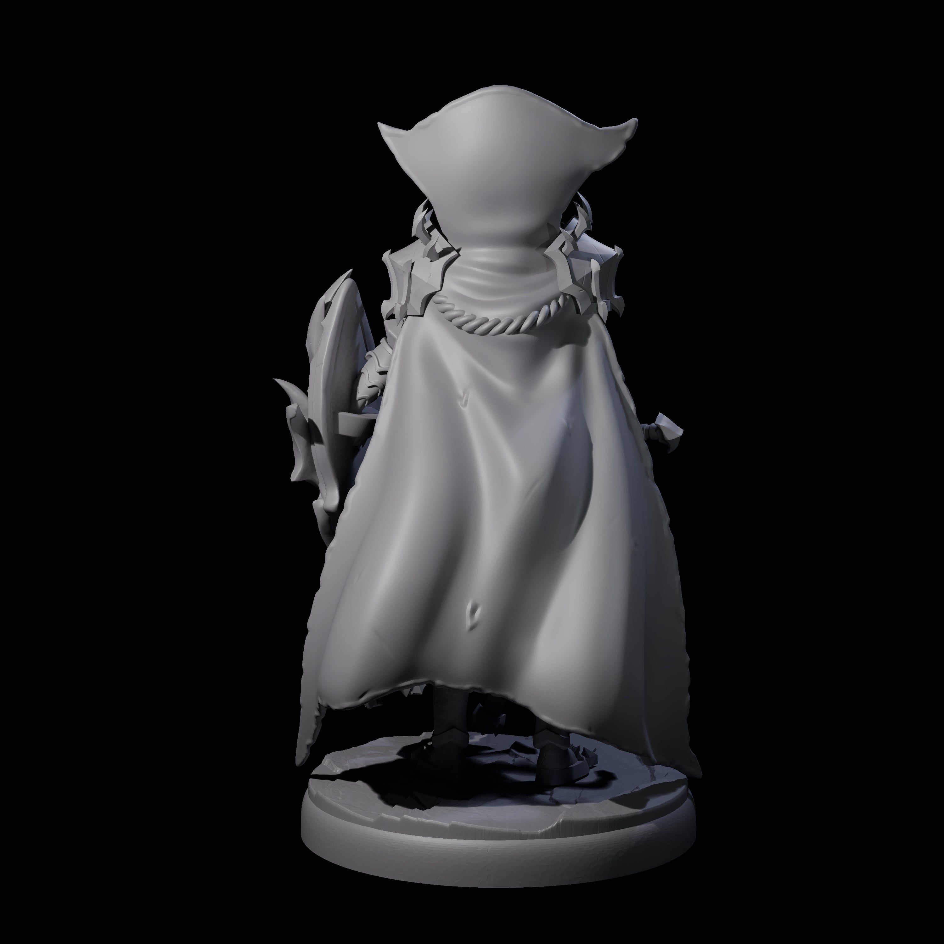 Royal Dark Elf Knight B Miniature for Dungeons and Dragons, Pathfinder or other TTRPGs