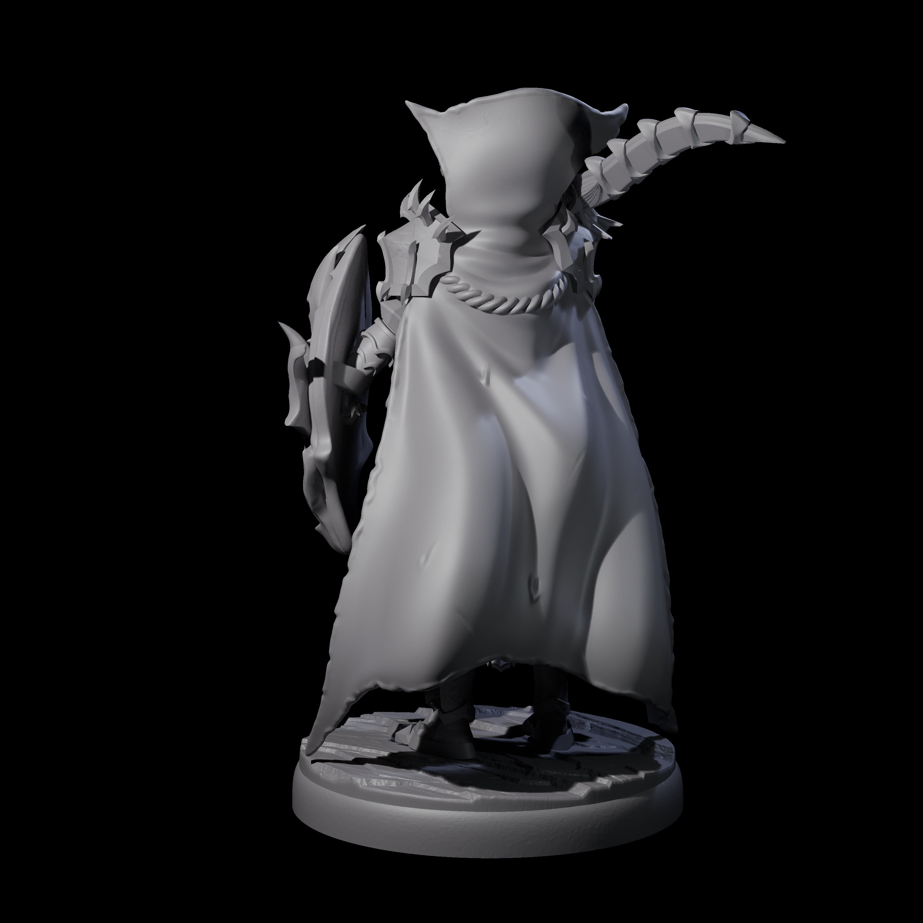 Royal Dark Elf Knight C Miniature for Dungeons and Dragons, Pathfinder or other TTRPGs