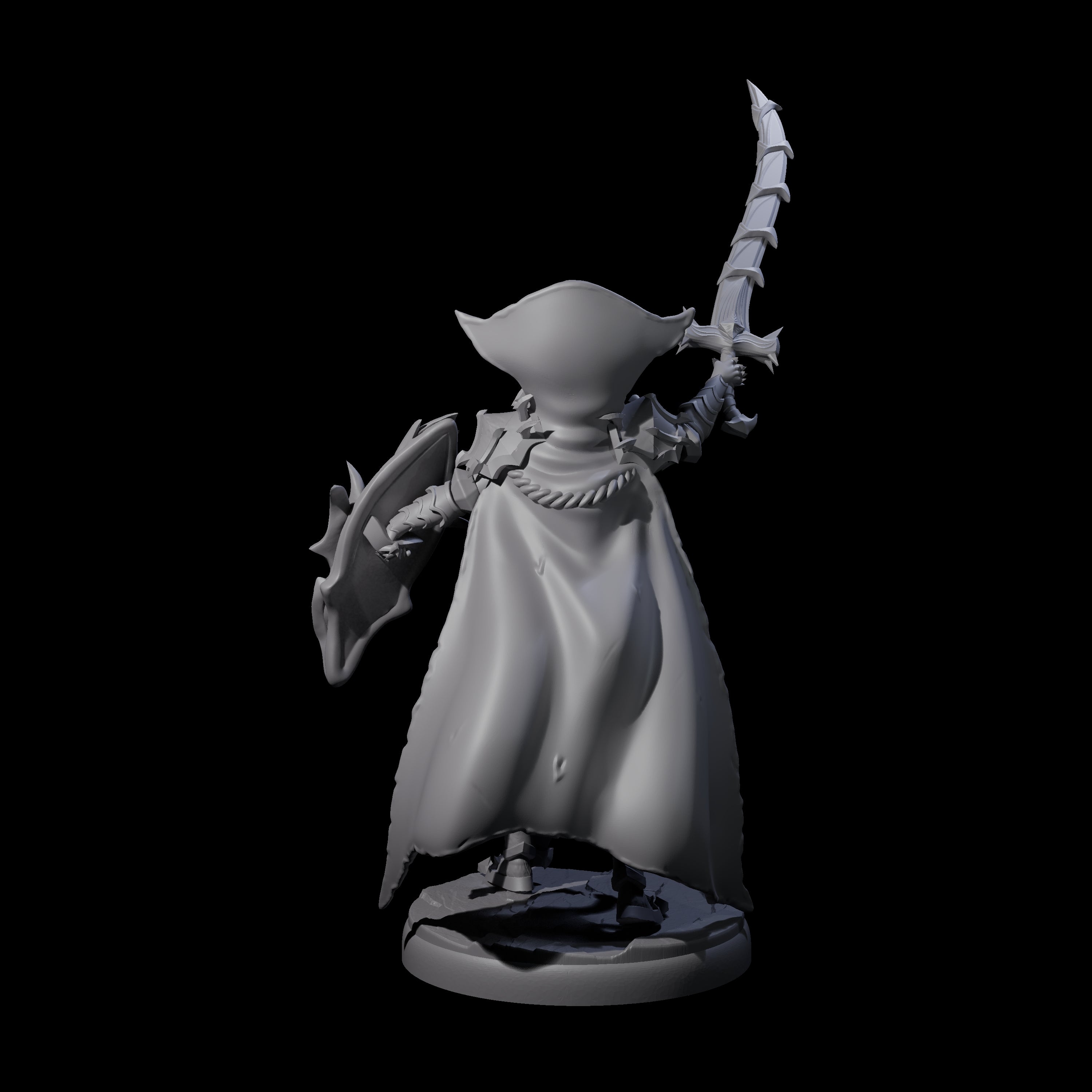Royal Dark Elf Knight Champion Miniature for Dungeons and Dragons, Pathfinder or other TTRPGs