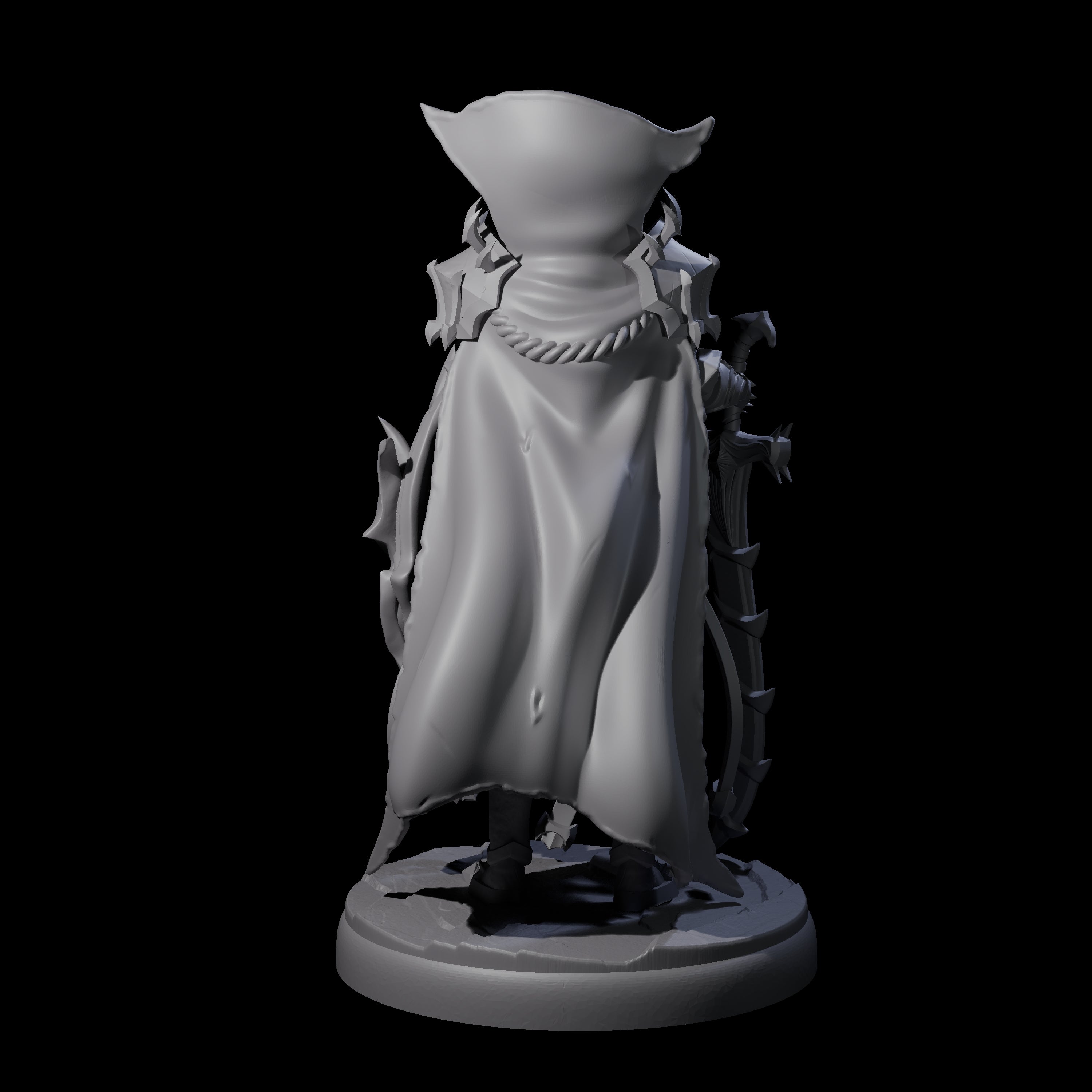 Royal Dark Elf Knight D Miniature for Dungeons and Dragons, Pathfinder or other TTRPGs