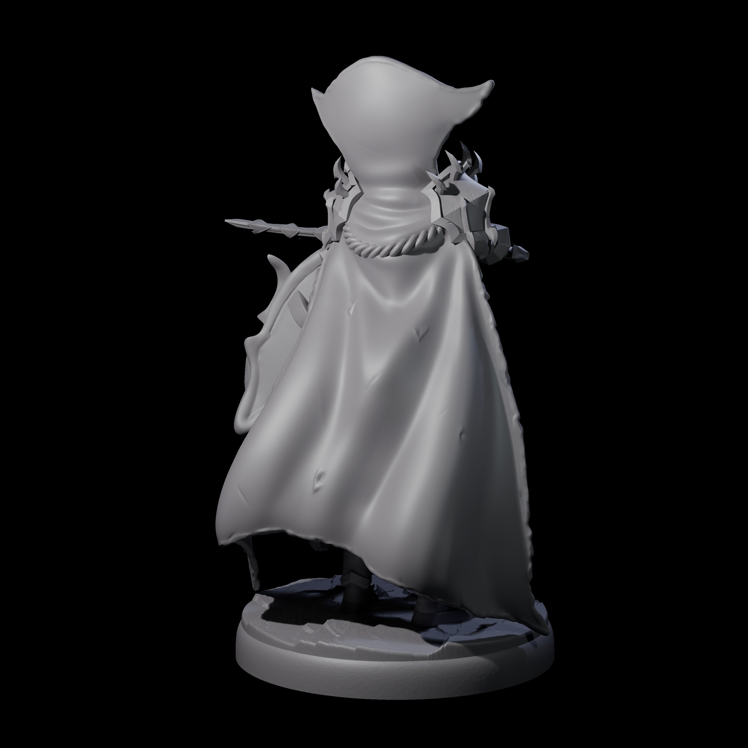 Royal Dark Elf Knight E Miniature for Dungeons and Dragons, Pathfinder or other TTRPGs