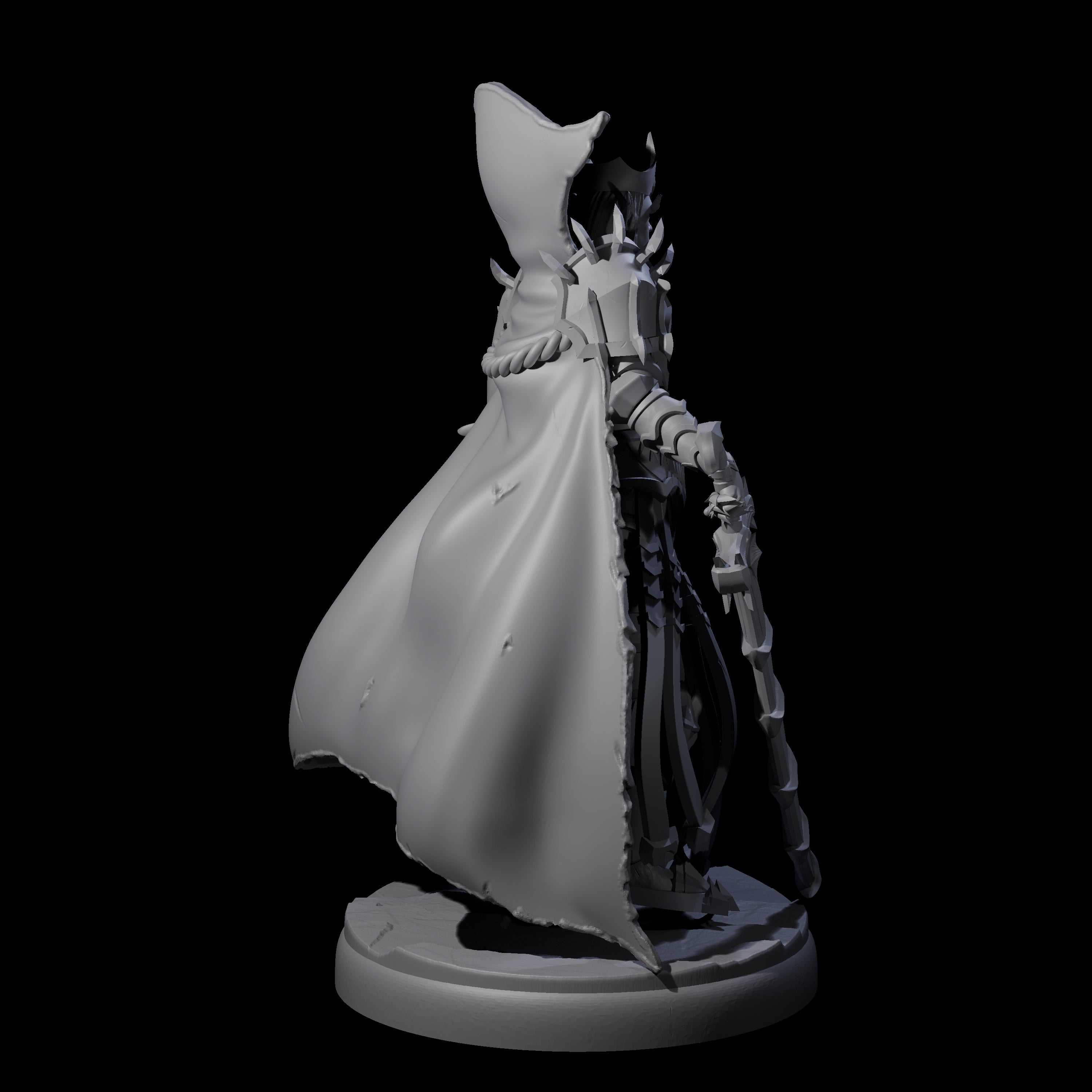 Royal Dark Elf Knight I Miniature for Dungeons and Dragons, Pathfinder or other TTRPGs