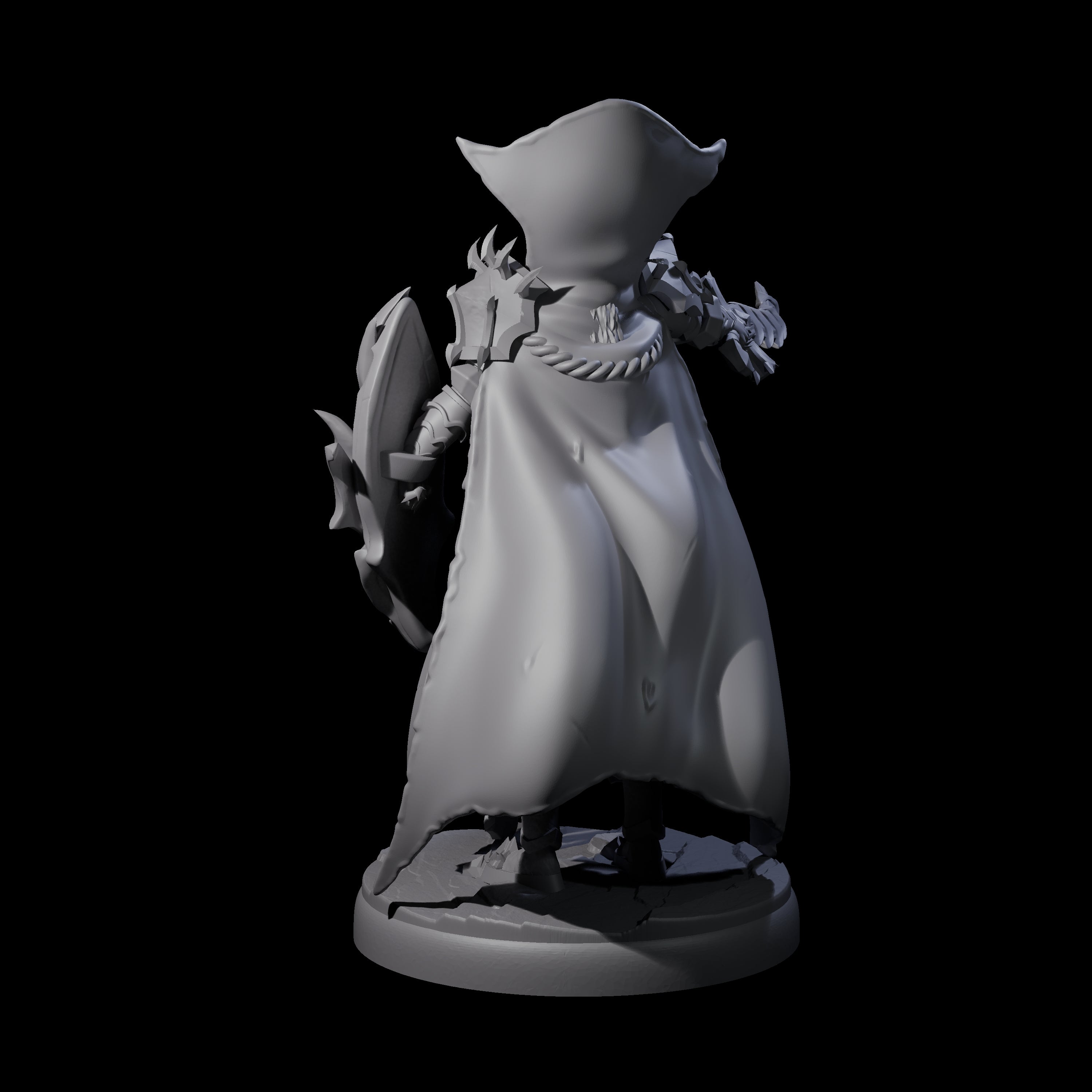 Royal Dark Elf Knight K Miniature for Dungeons and Dragons, Pathfinder or other TTRPGs