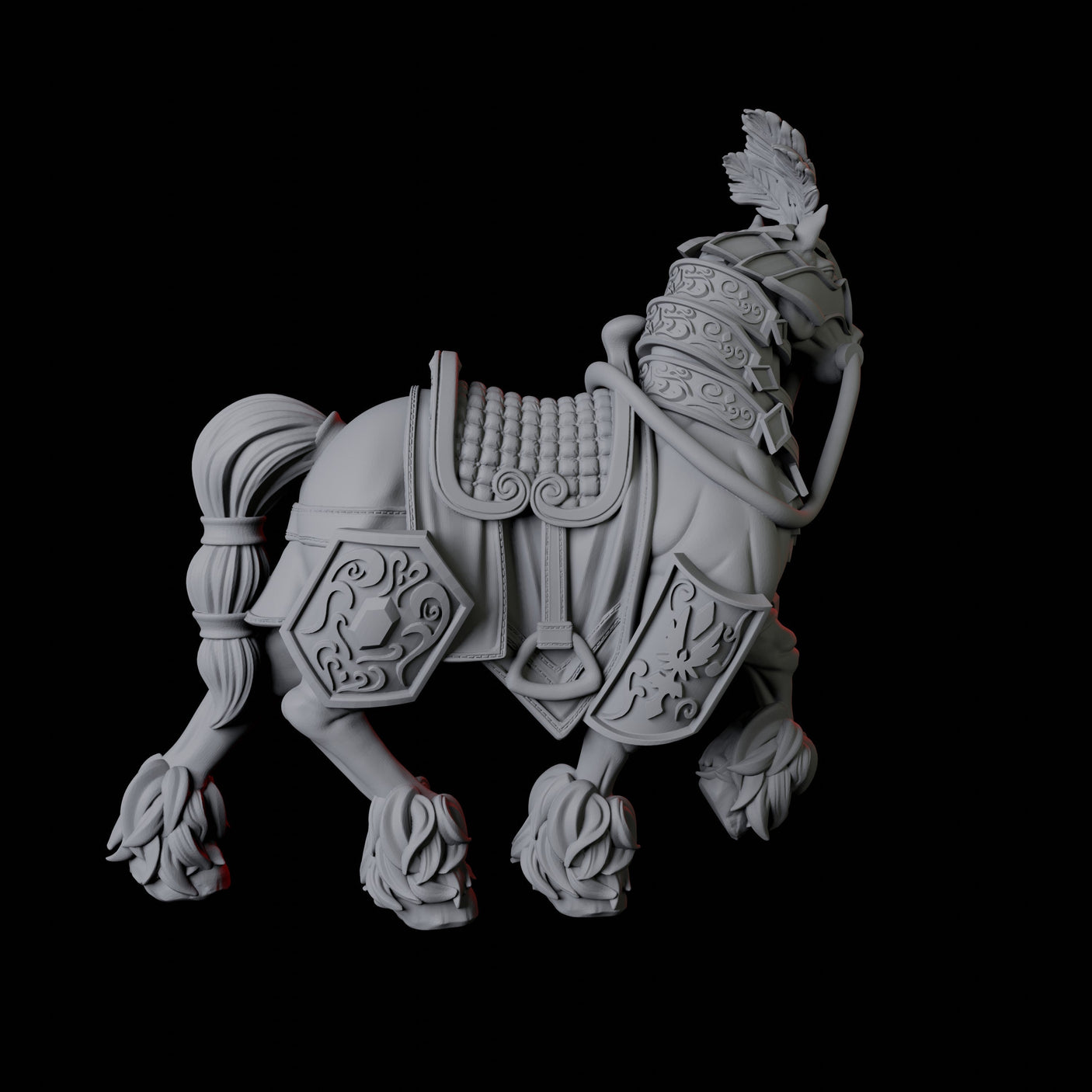 Royal Horse B Miniature for Dungeons and Dragons, Pathfinder or other TTRPGs