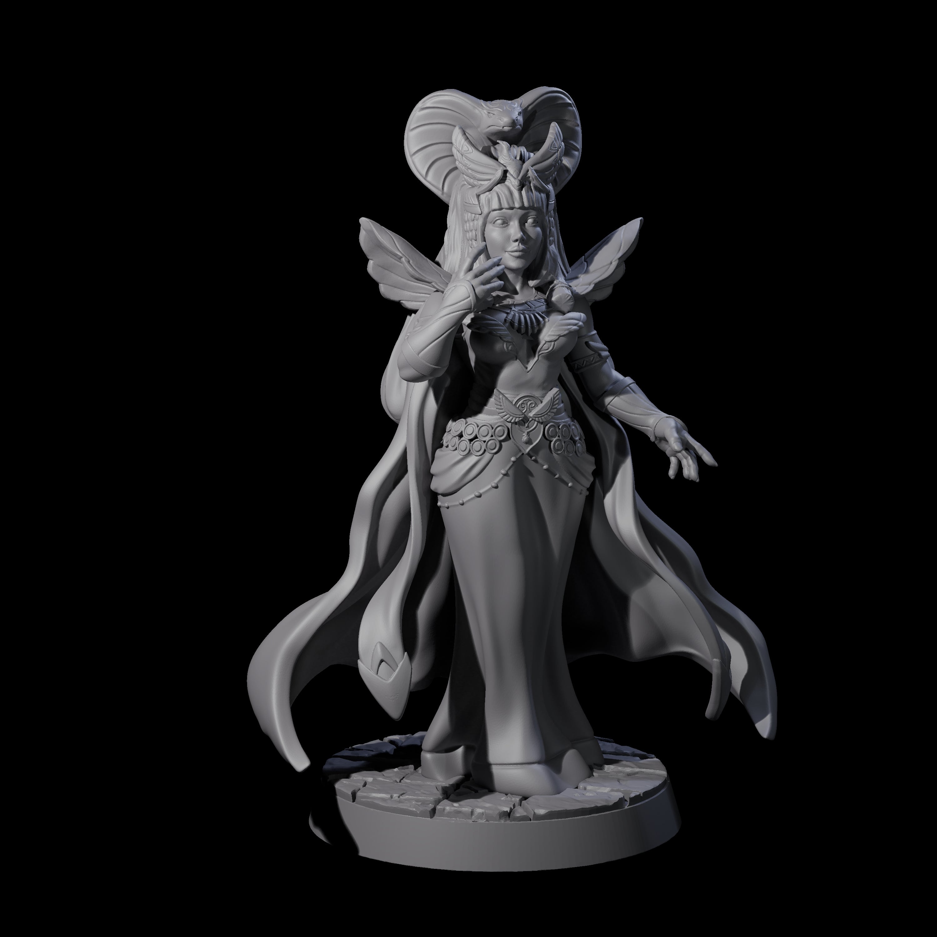 Royal Serpant Priest Miniature for Dungeons and Dragons, Pathfinder or other TTRPGs