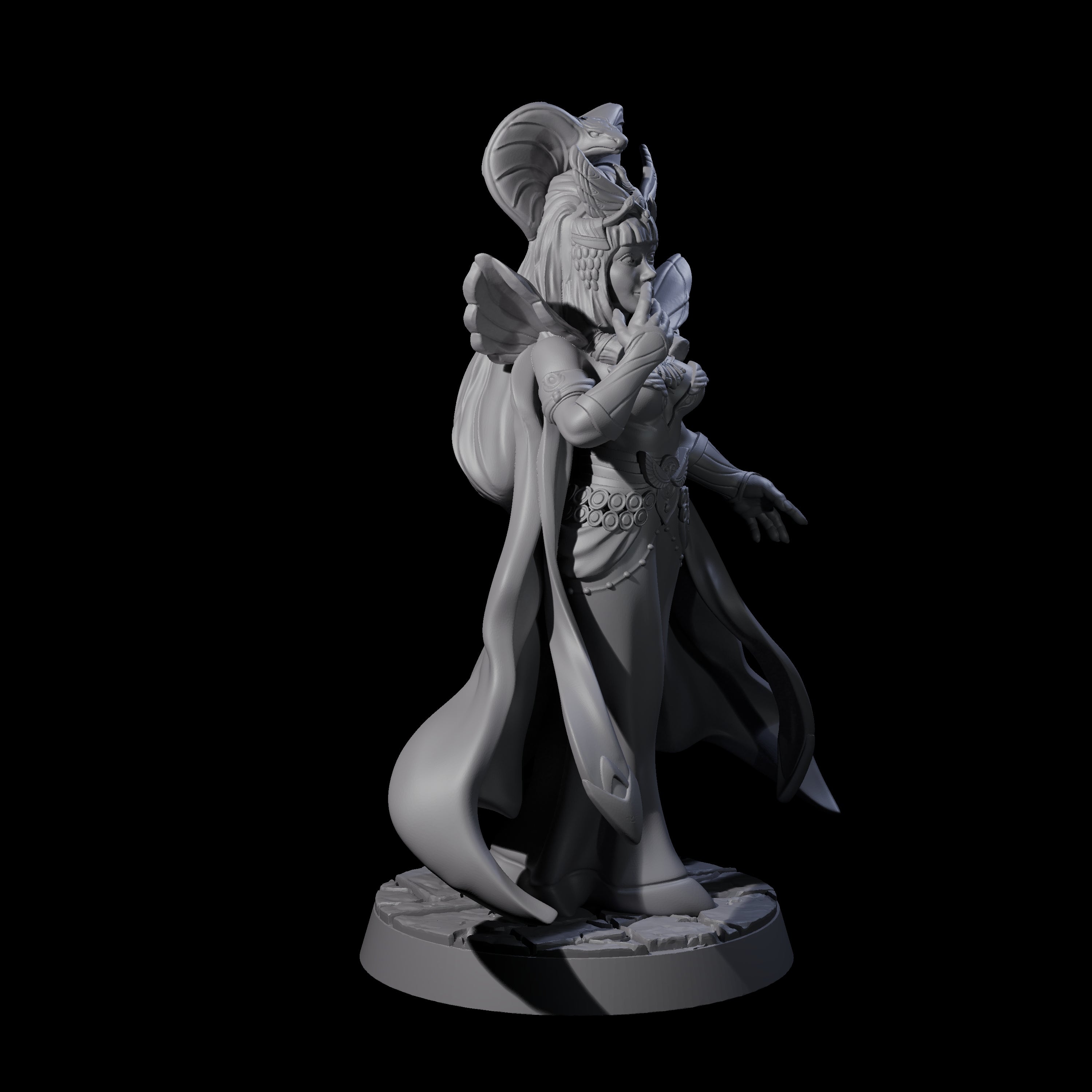Royal Serpant Priest Miniature for Dungeons and Dragons, Pathfinder or other TTRPGs