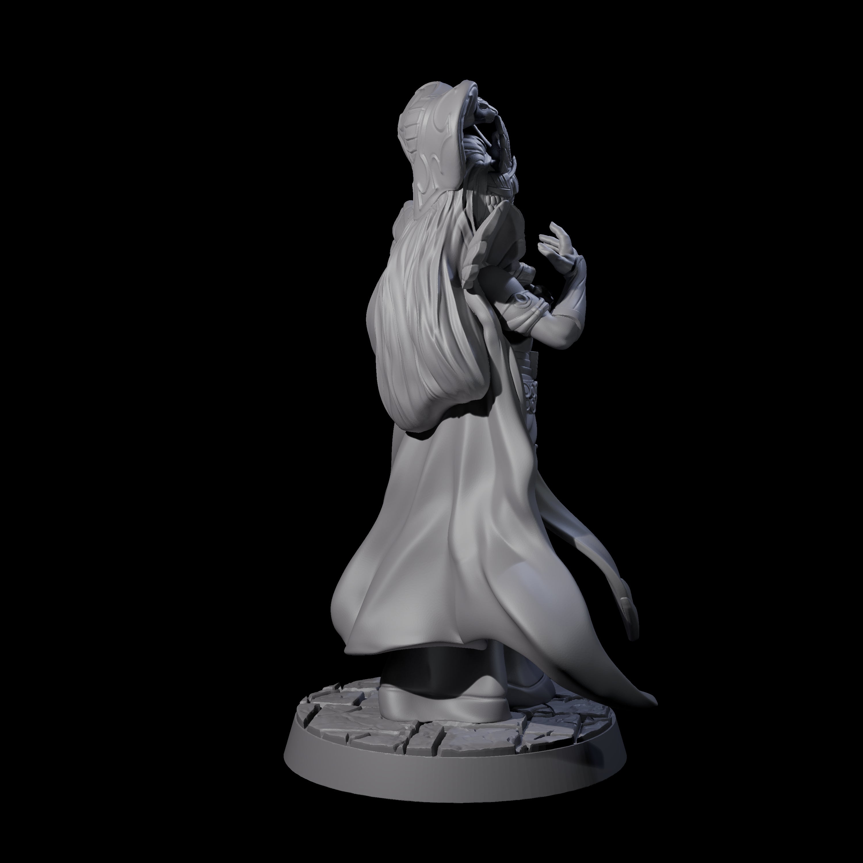 Royal Serpant Priest Miniature for Dungeons and Dragons, Pathfinder or other TTRPGs