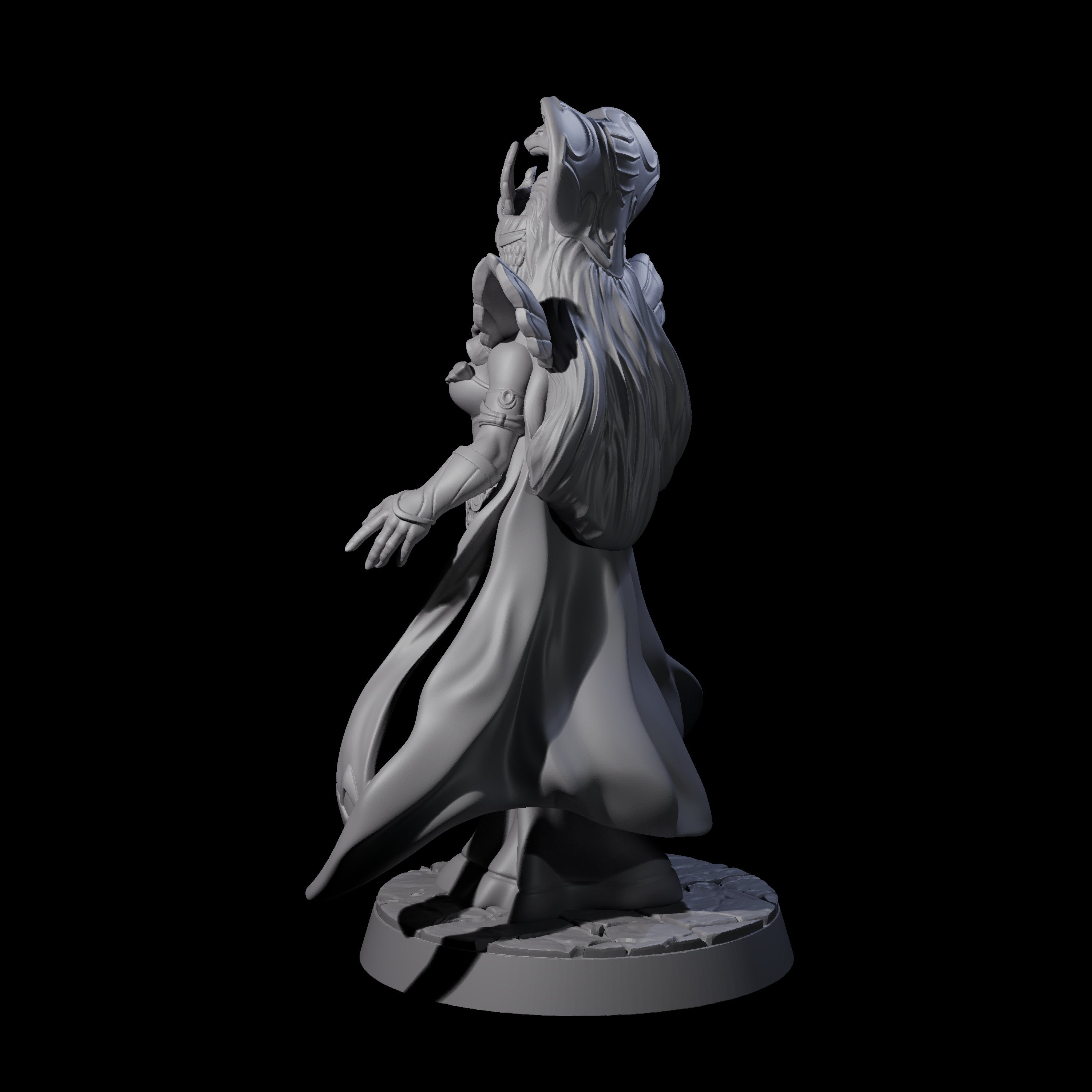 Royal Serpant Priest Miniature for Dungeons and Dragons, Pathfinder or other TTRPGs