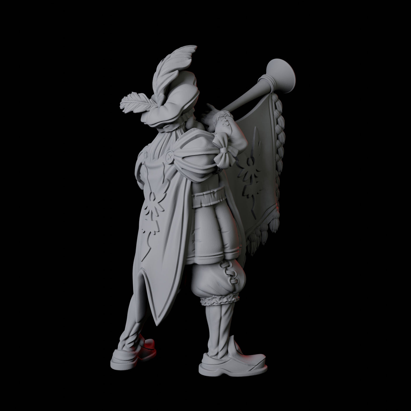 Royal Trumpeter Miniature for Dungeons and Dragons, Pathfinder or other TTRPGs