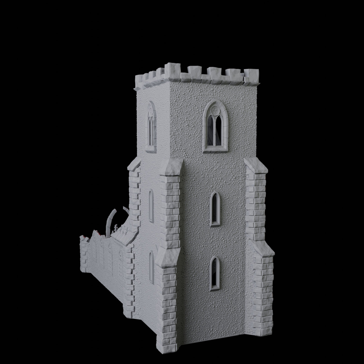 Ruined Church Dice Tower Miniature for Dungeons and Dragons, Pathfinder or other TTRPGs