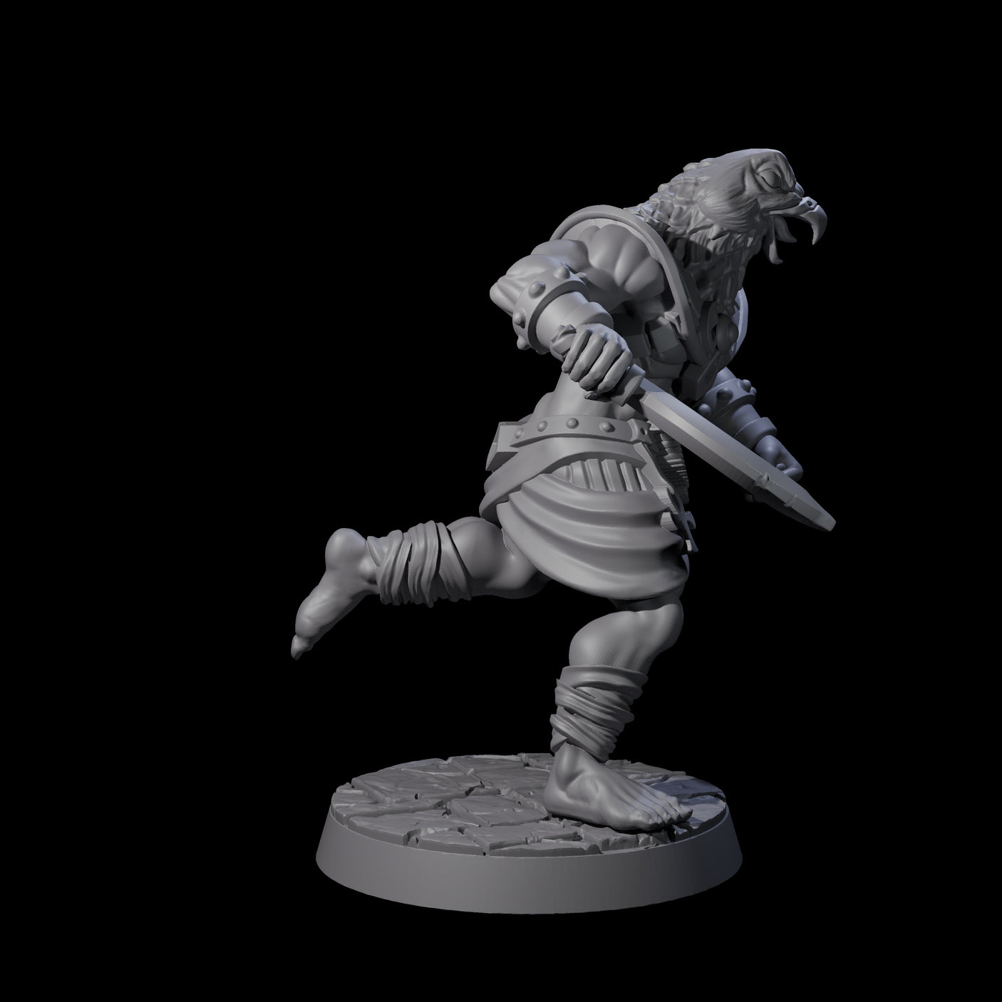 Running Aarakocra Guard A Miniature for Dungeons and Dragons, Pathfinder or other TTRPGs