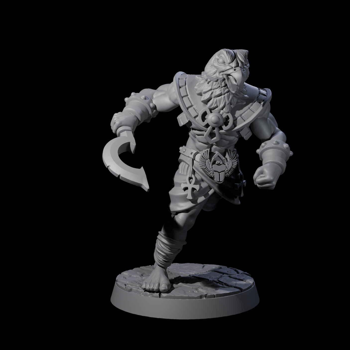 Running Aarakocra Guard A Miniature for Dungeons and Dragons, Pathfinder or other TTRPGs
