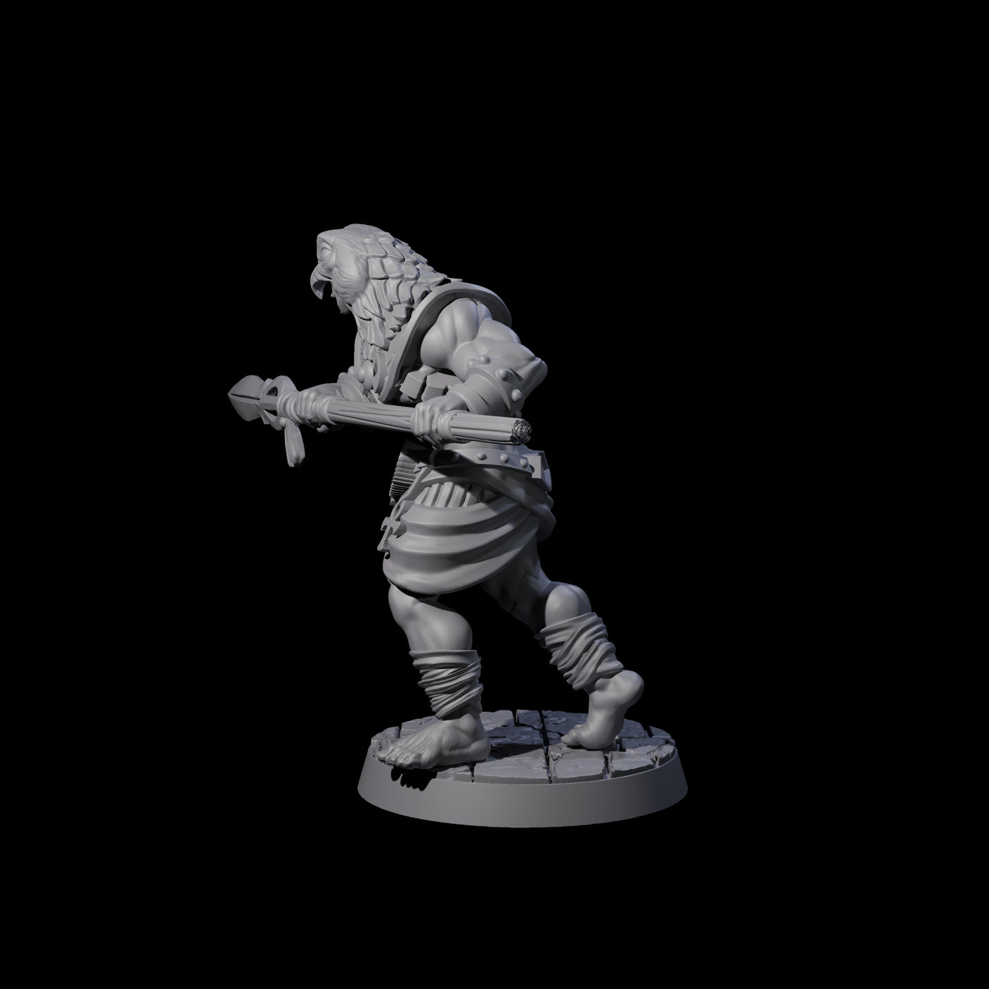 Running Aarakocra Guard B Miniature for Dungeons and Dragons, Pathfinder or other TTRPGs