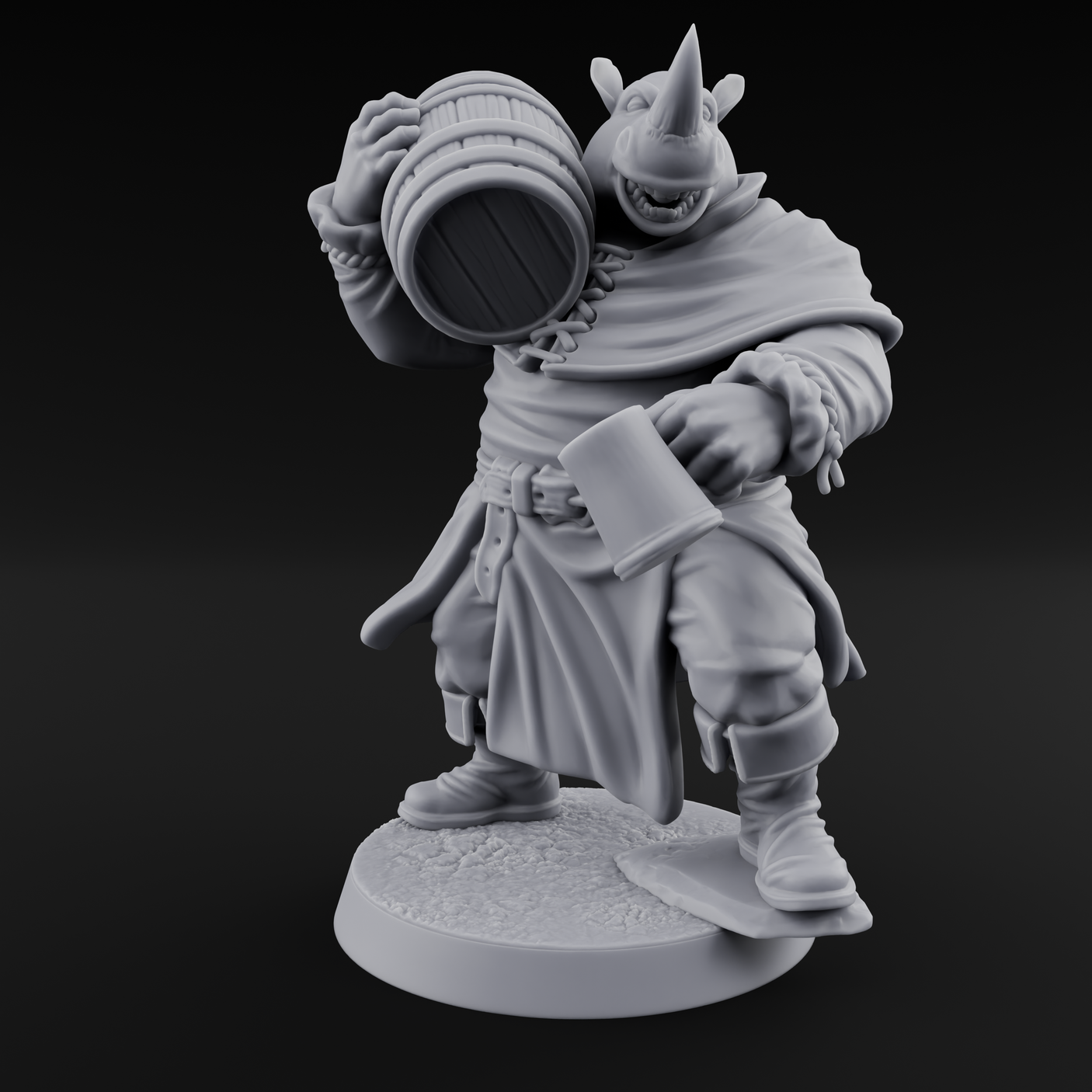 Rustic Beastman Villager A Miniature for Dungeons and Dragons, Pathfinder or other TTRPGs