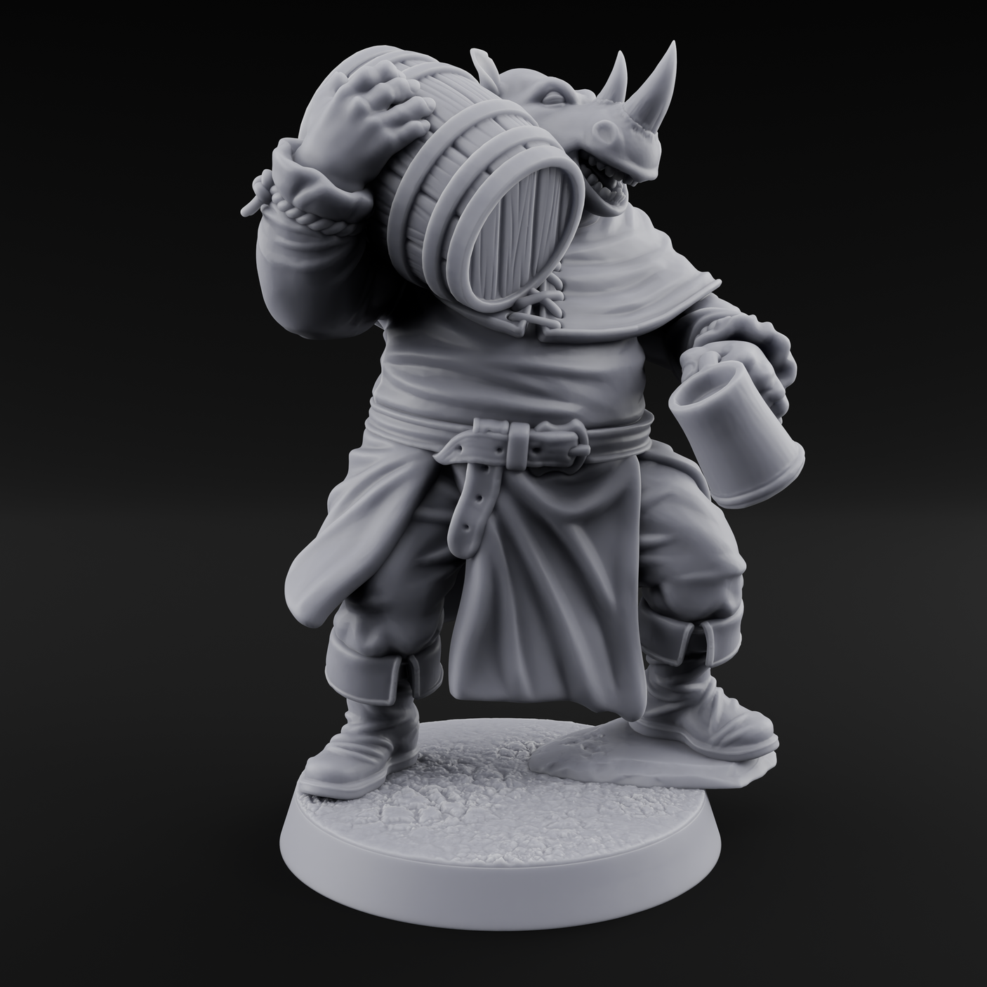 Rustic Beastman Villager A Miniature for Dungeons and Dragons, Pathfinder or other TTRPGs