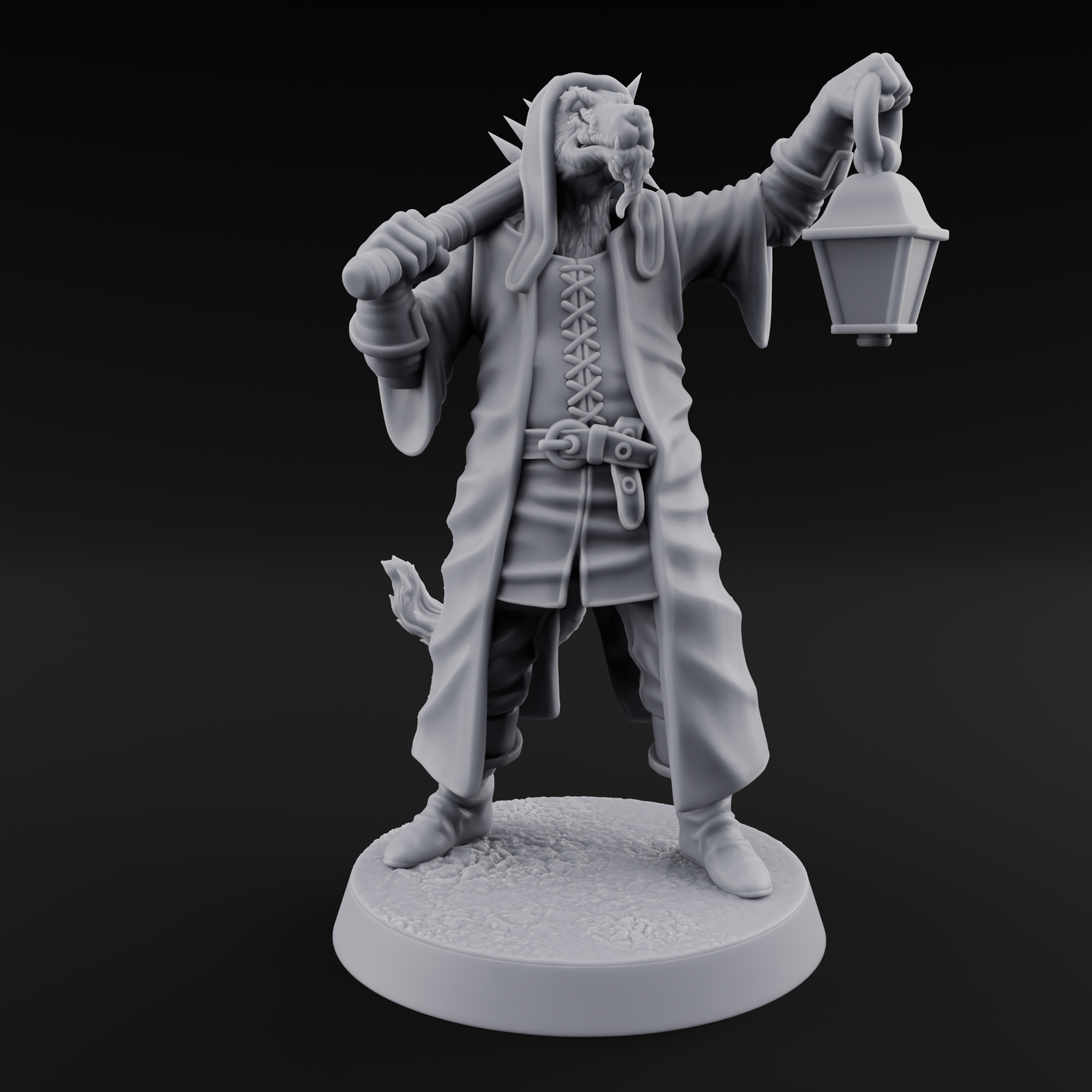 Rustic Beastman Villager C Miniature for Dungeons and Dragons, Pathfinder or other TTRPGs