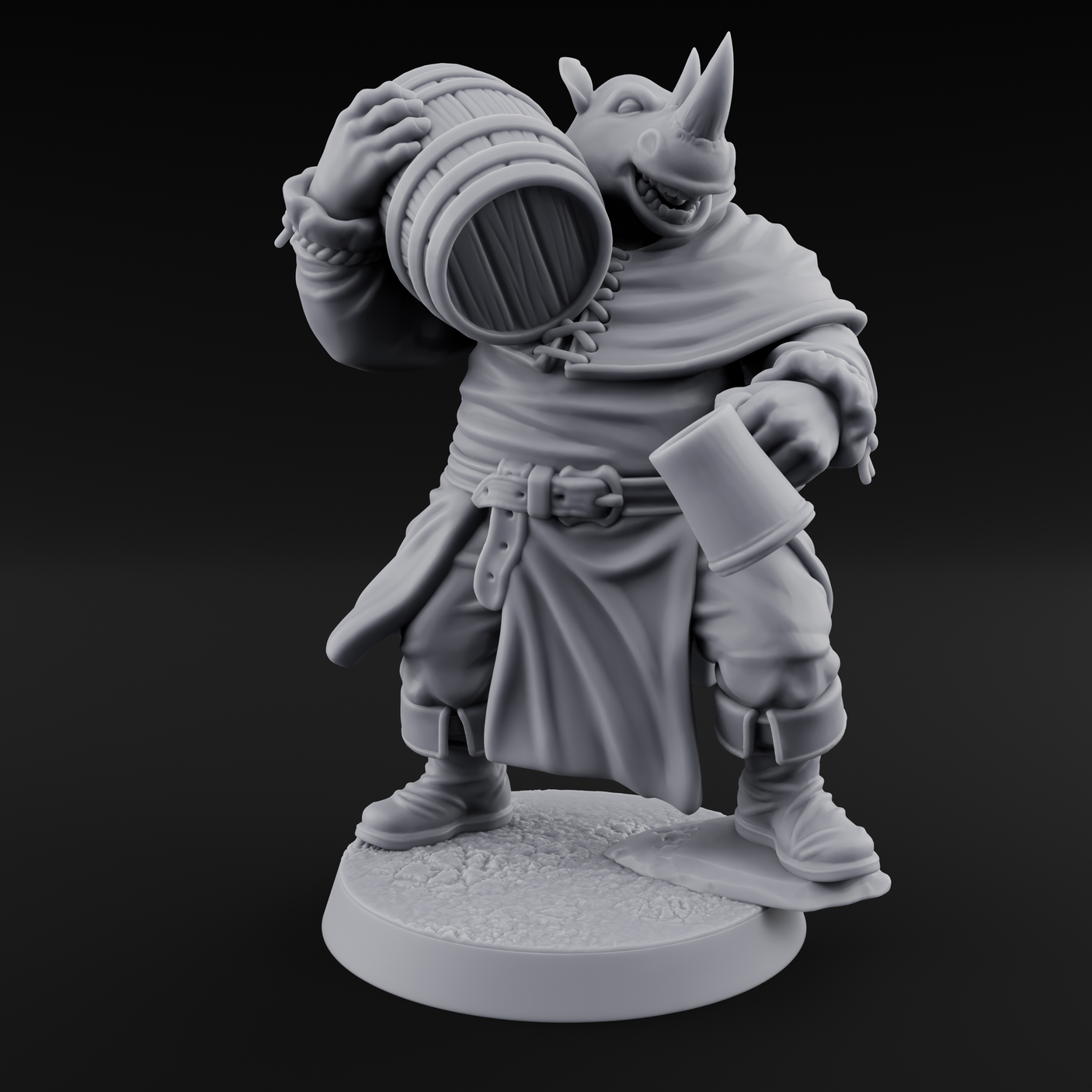 Rustic Beastman Villagers Miniature for Dungeons and Dragons, Pathfinder or other TTRPGs