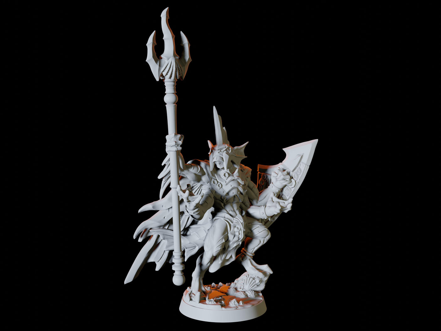 Sahuagin King Miniature for Dungeons and Dragons, Pathfinder or other TTRPGs