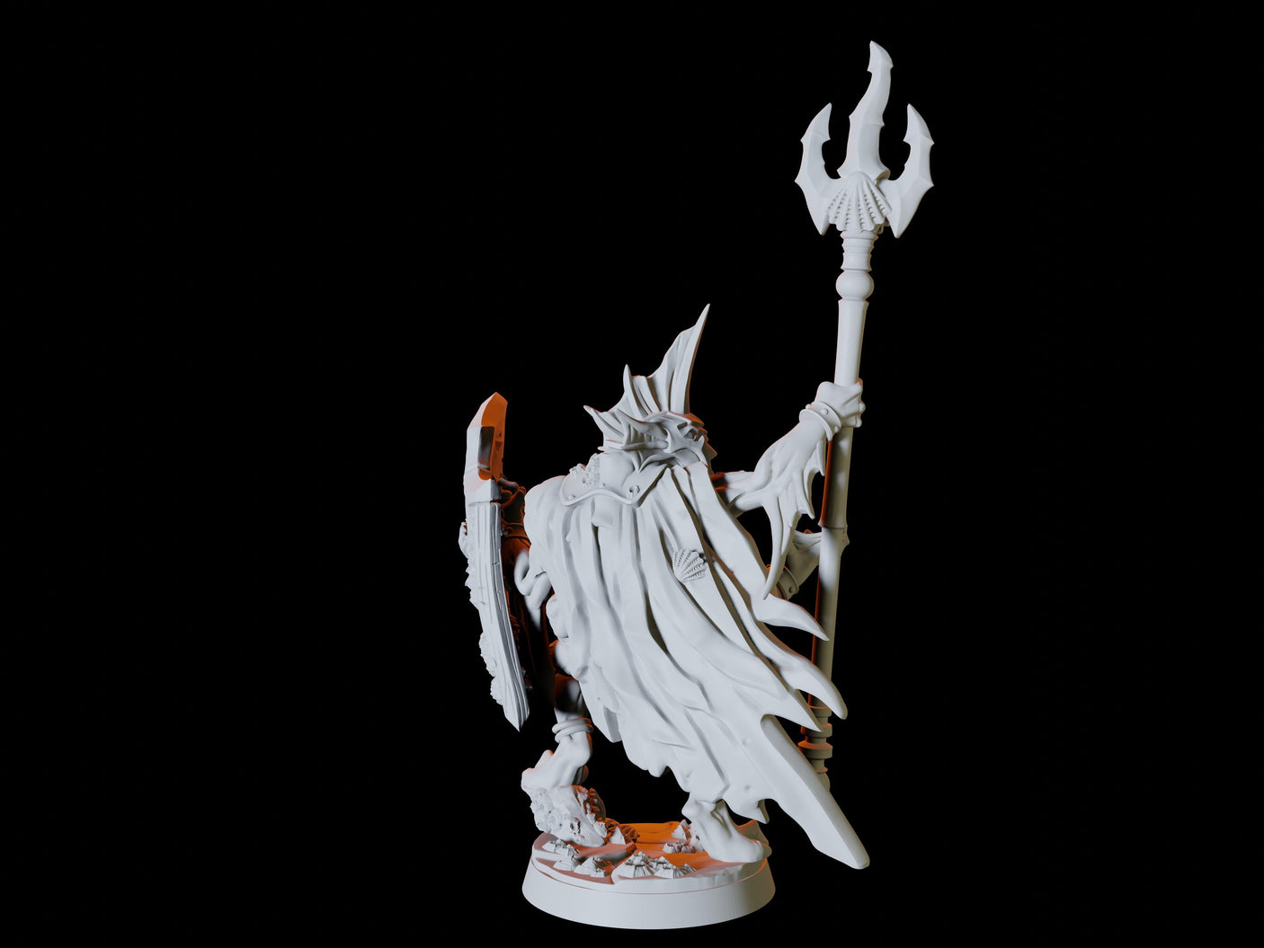 Sahuagin King Miniature for Dungeons and Dragons, Pathfinder or other TTRPGs