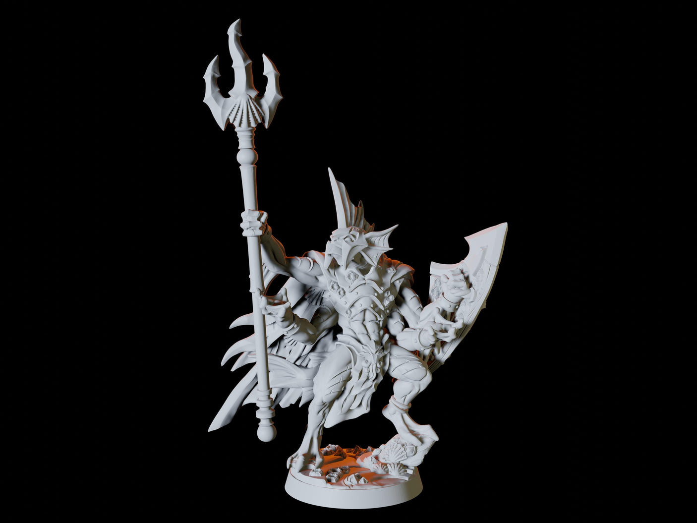 Sahuagin King Miniature for Dungeons and Dragons, Pathfinder or other TTRPGs