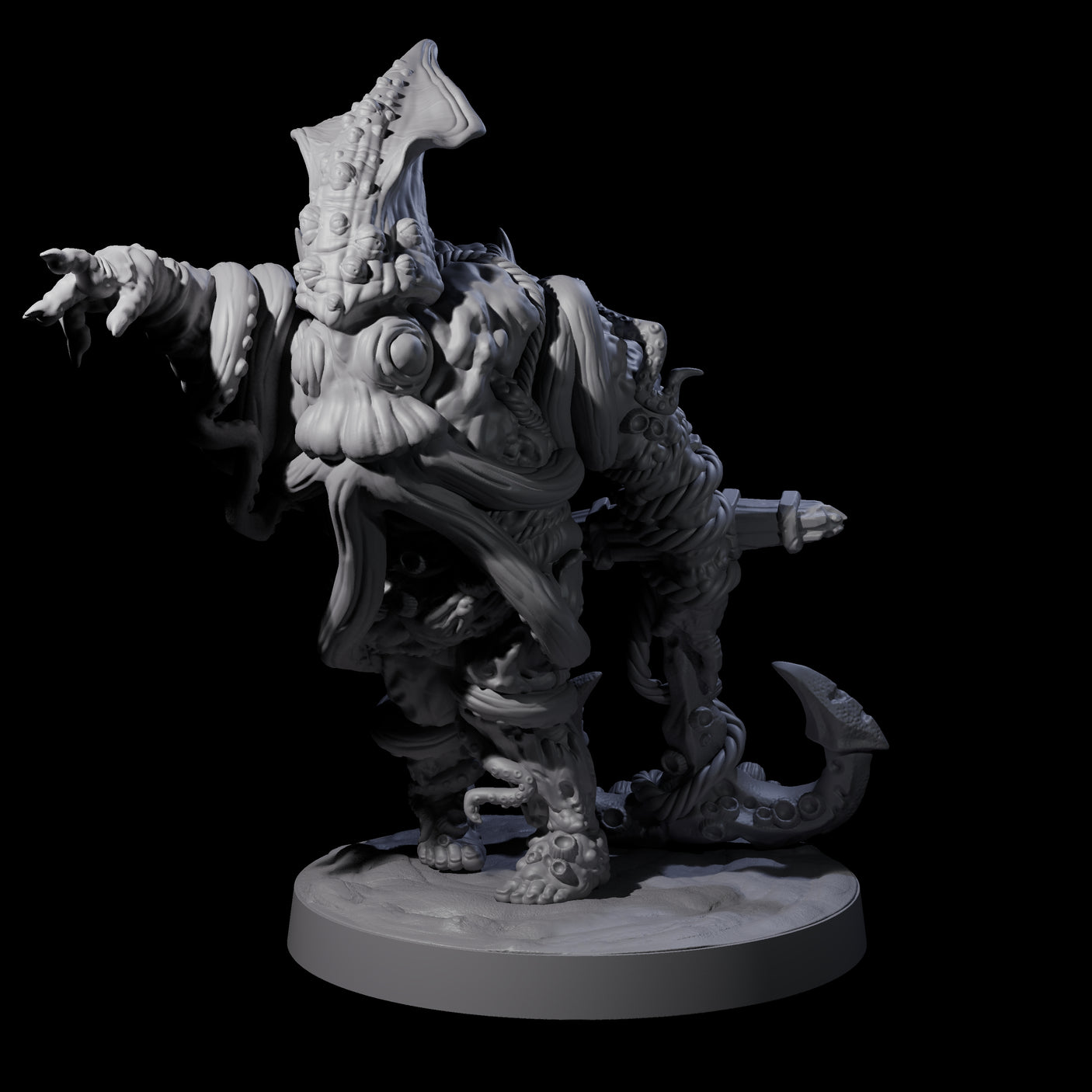 Salty Abyssal Spawn B Miniature for Dungeons and Dragons, Pathfinder or other TTRPGs