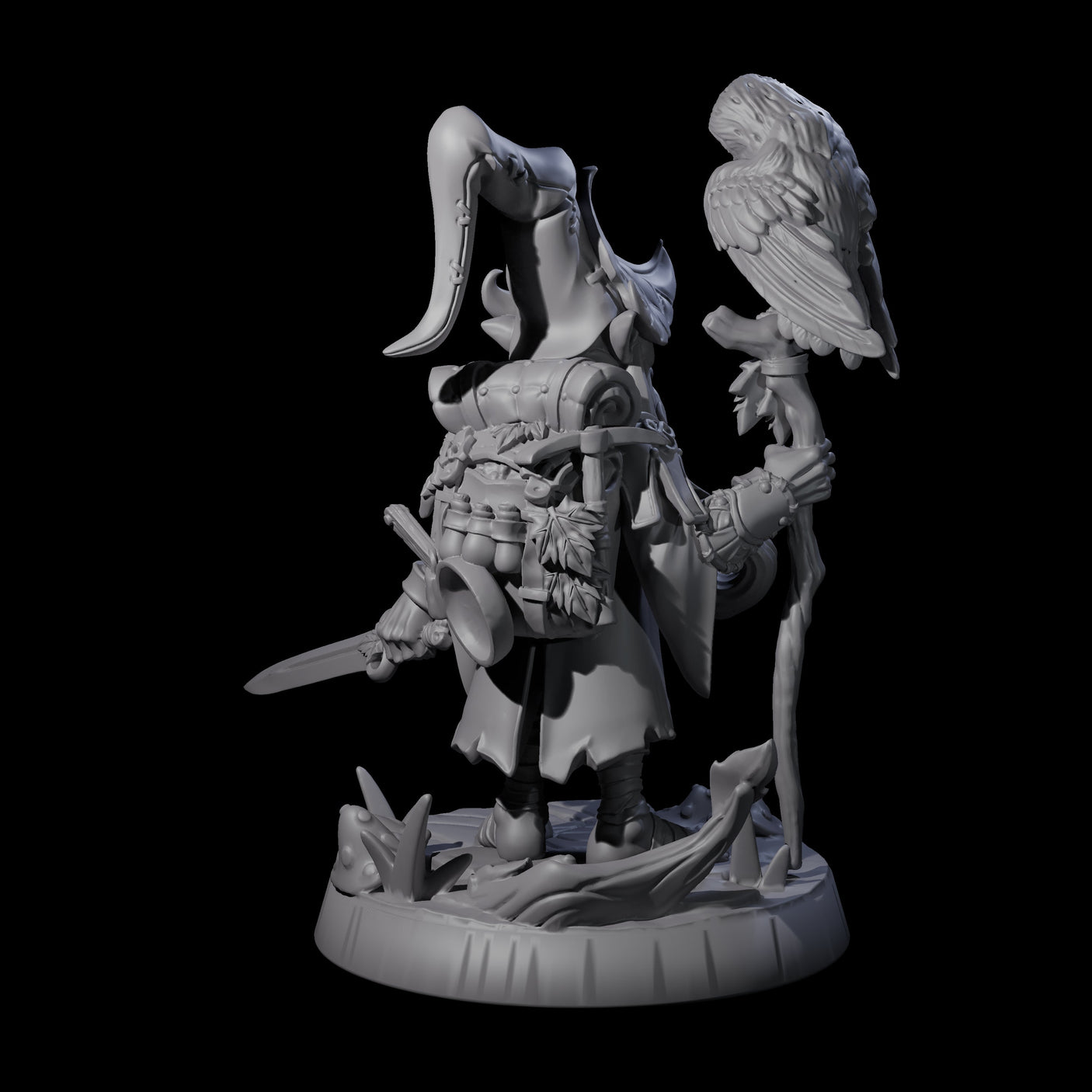 Salty Forest Halfling Wizard Miniature for Dungeons and Dragons, Pathfinder or other TTRPGs