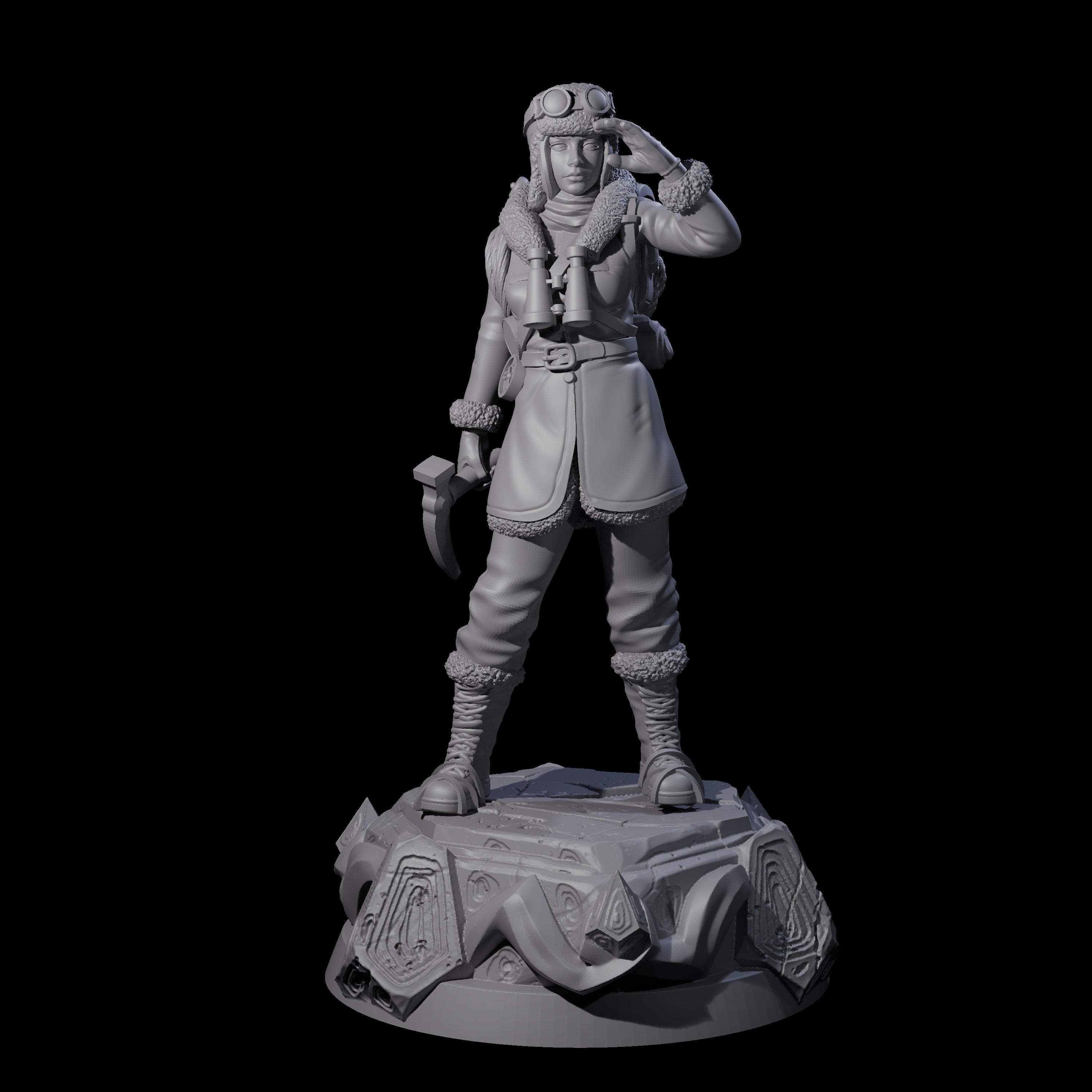 Saluting Human Pilot Miniature for Dungeons and Dragons, Pathfinder or other TTRPGs