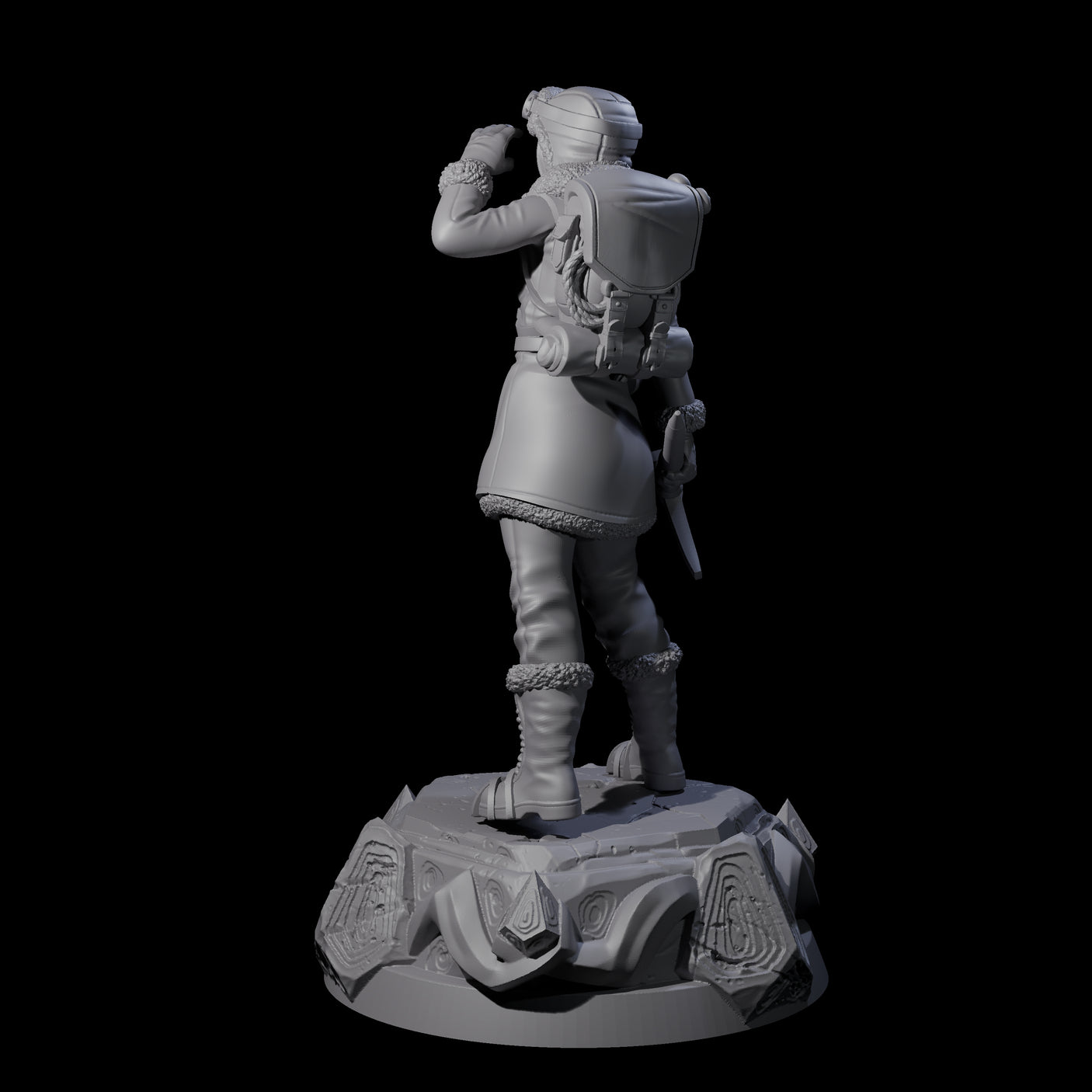Saluting Human Pilot Miniature for Dungeons and Dragons, Pathfinder or other TTRPGs