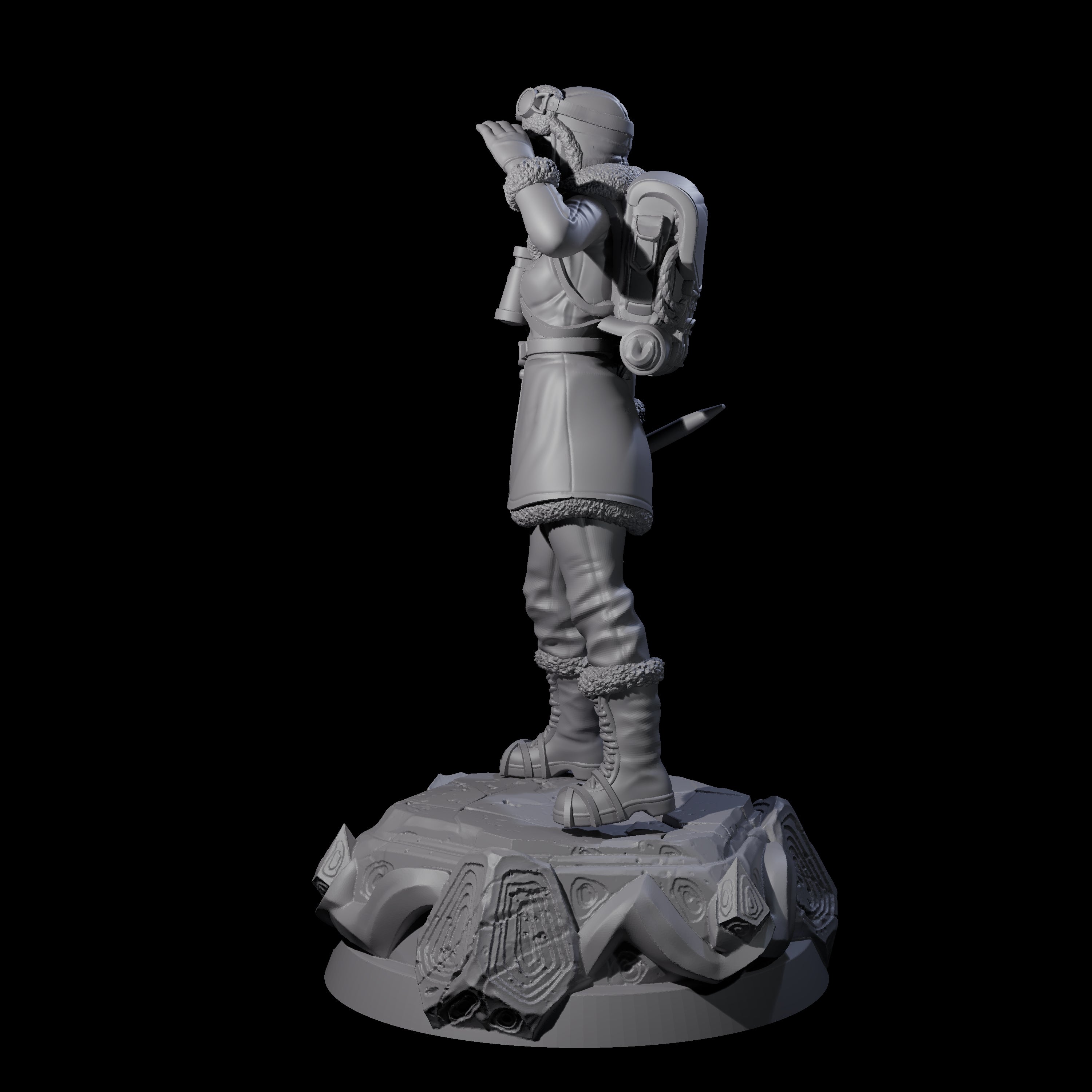 Saluting Human Pilot Miniature for Dungeons and Dragons, Pathfinder or other TTRPGs