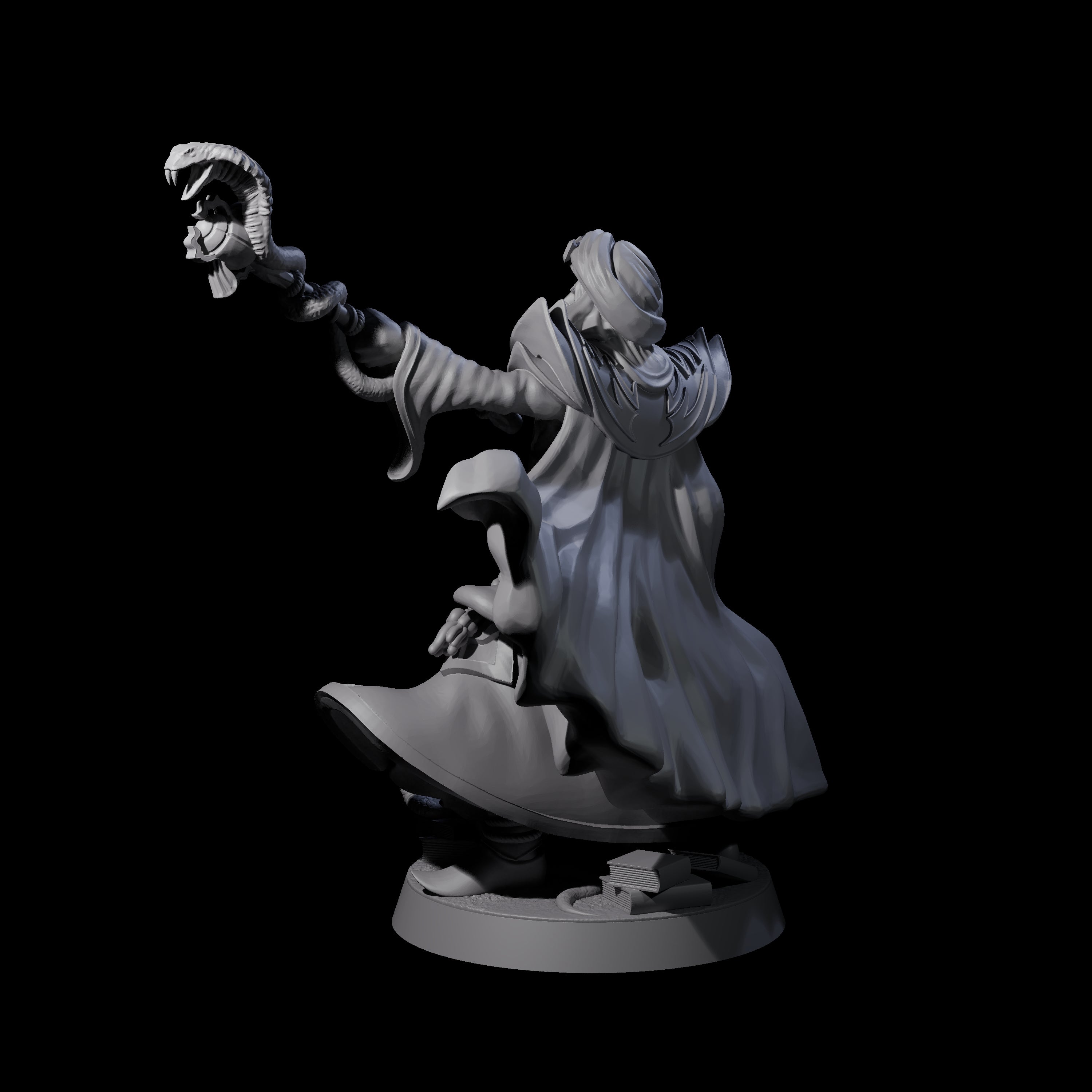 Sand Staff Court Magician Miniature for Dungeons and Dragons, Pathfinder or other TTRPGs