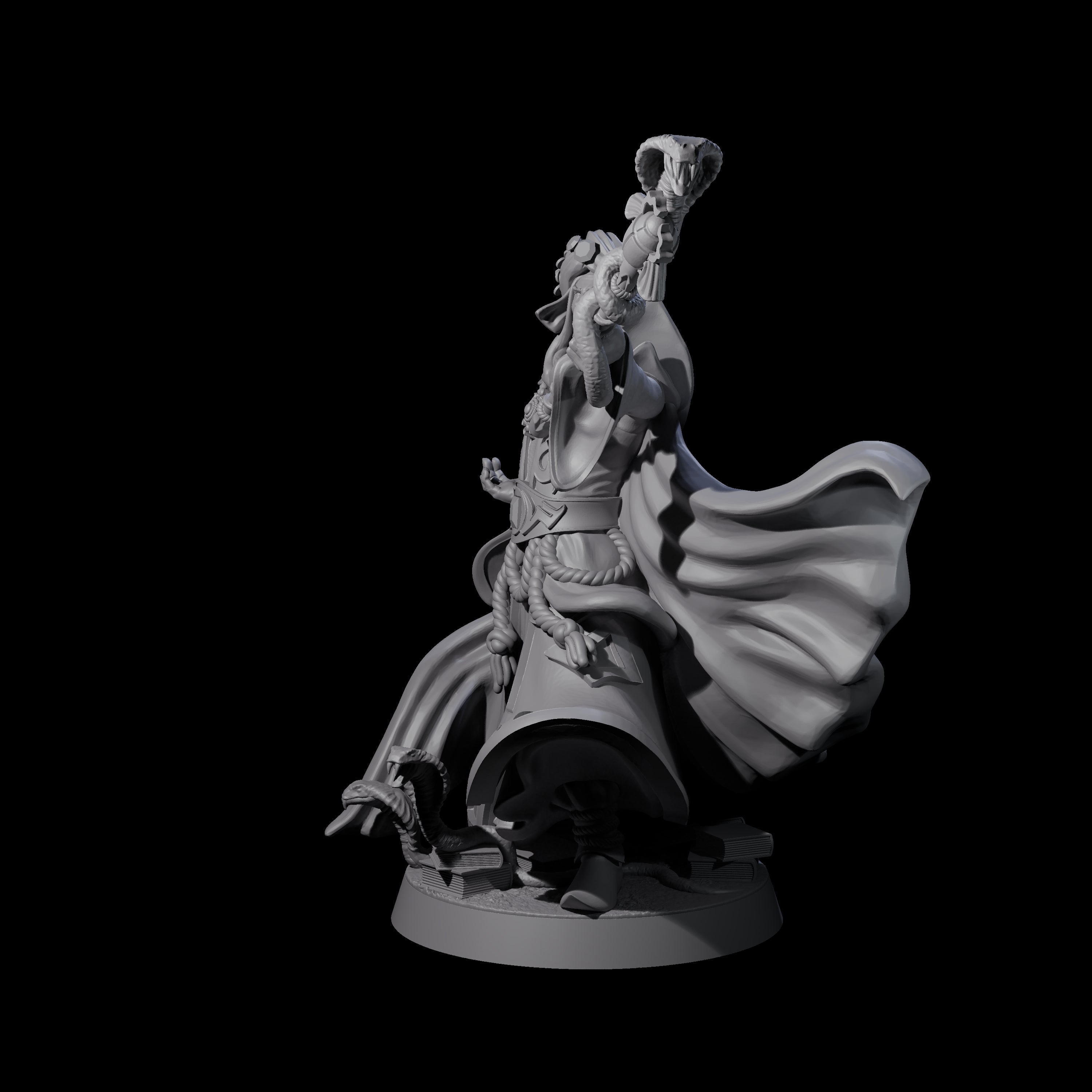 Sand Staff Court Magician Miniature for Dungeons and Dragons, Pathfinder or other TTRPGs