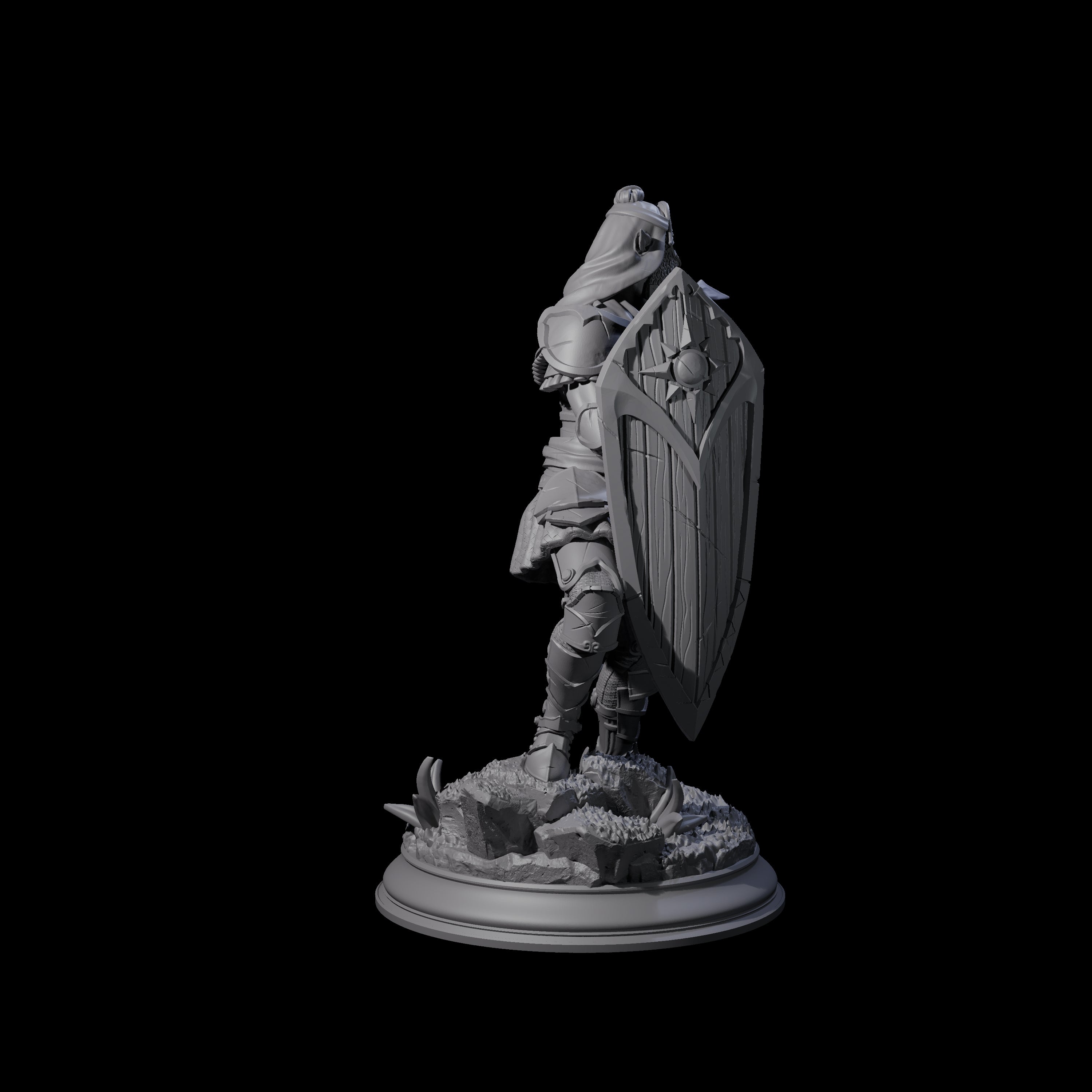 Sandy Elf Crusader Battlemage Miniature for Dungeons and Dragons, Pathfinder or other TTRPGs