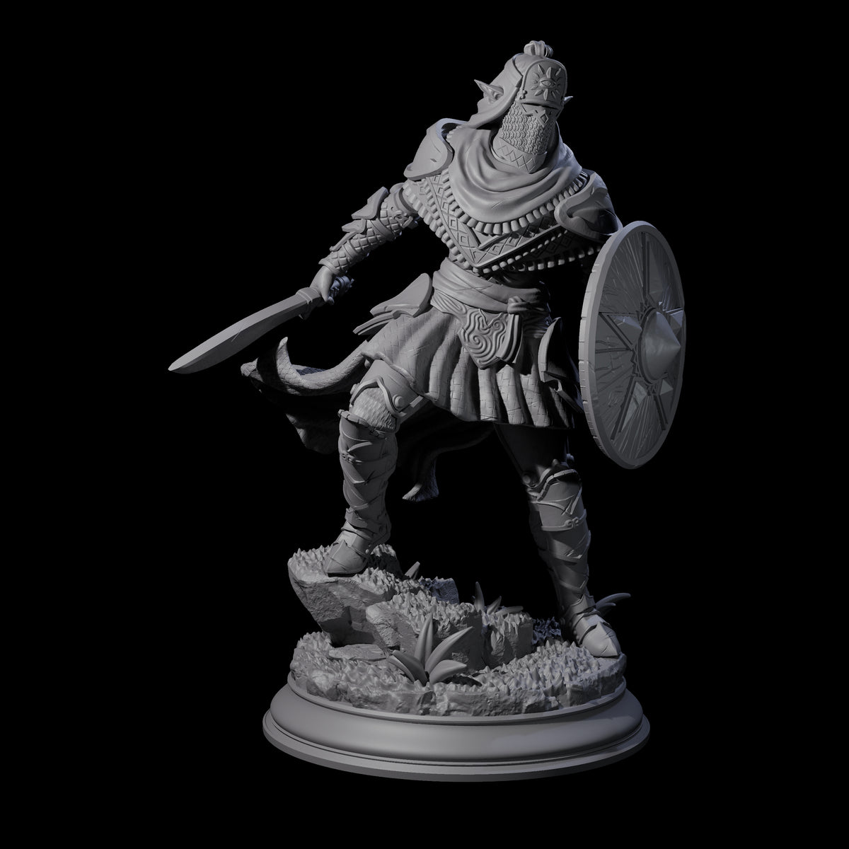Sandy Elf Crusaders Miniature for Dungeons and Dragons, Pathfinder or other TTRPGs