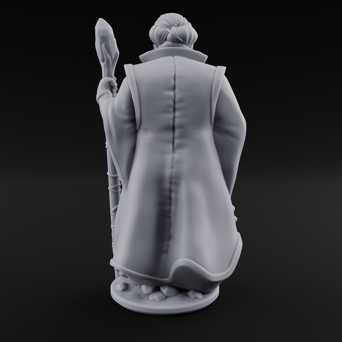 Sandy Human Mage Miniature for Dungeons and Dragons, Pathfinder or other TTRPGs