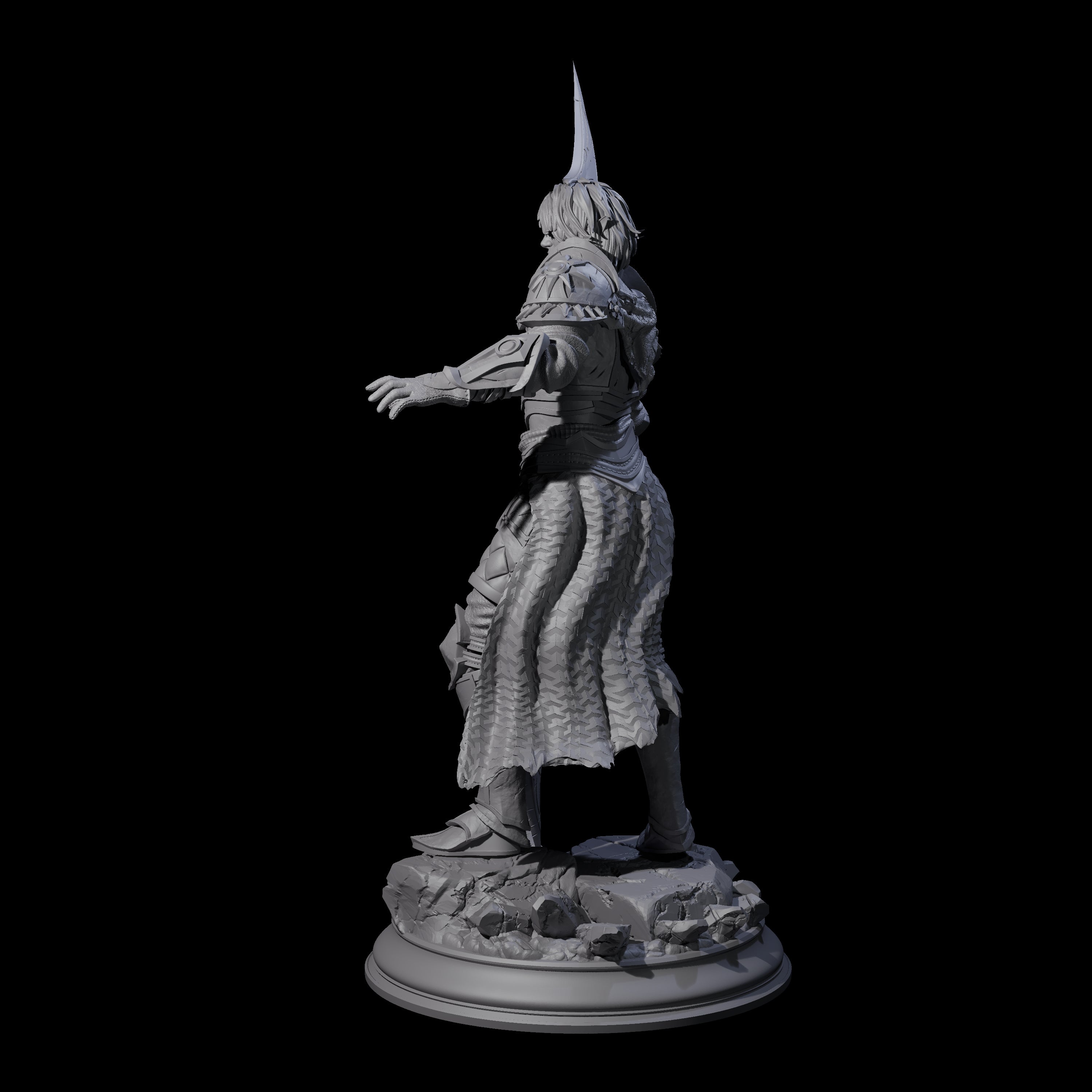 Sandy Mercenary Human Spearman Miniature for Dungeons and Dragons, Pathfinder or other TTRPGs